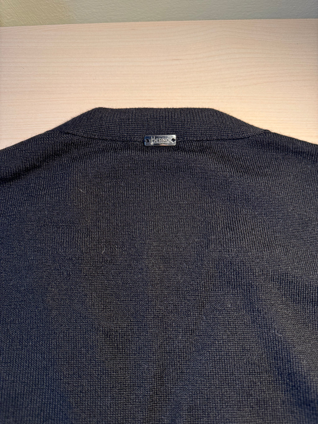 Cardigan Herno nero 100% lana vergine