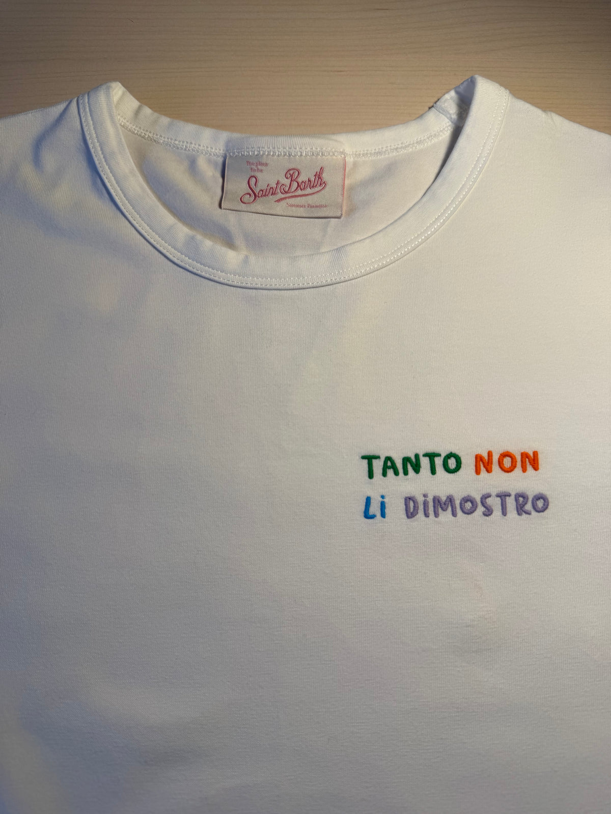 Maglia Saint Barth "Tanto Non Li Dimostro” bianca