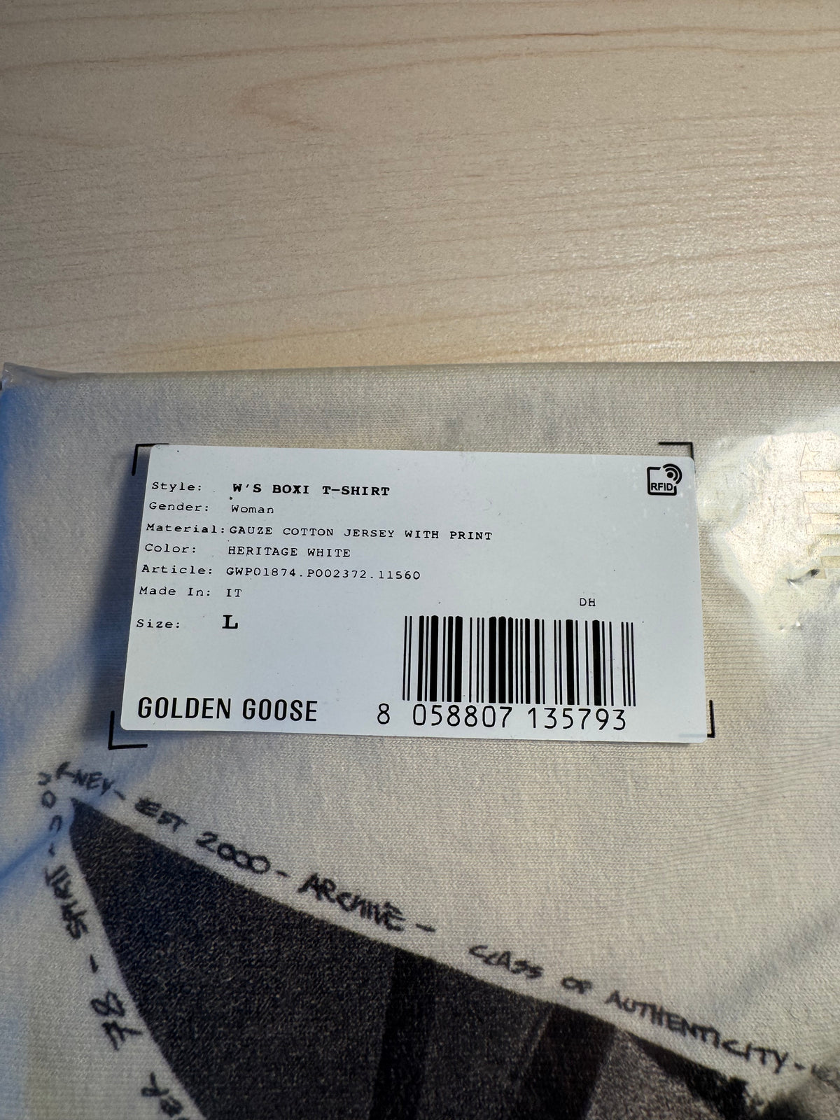 Maglia Golden Goose bianca con stampa a stella