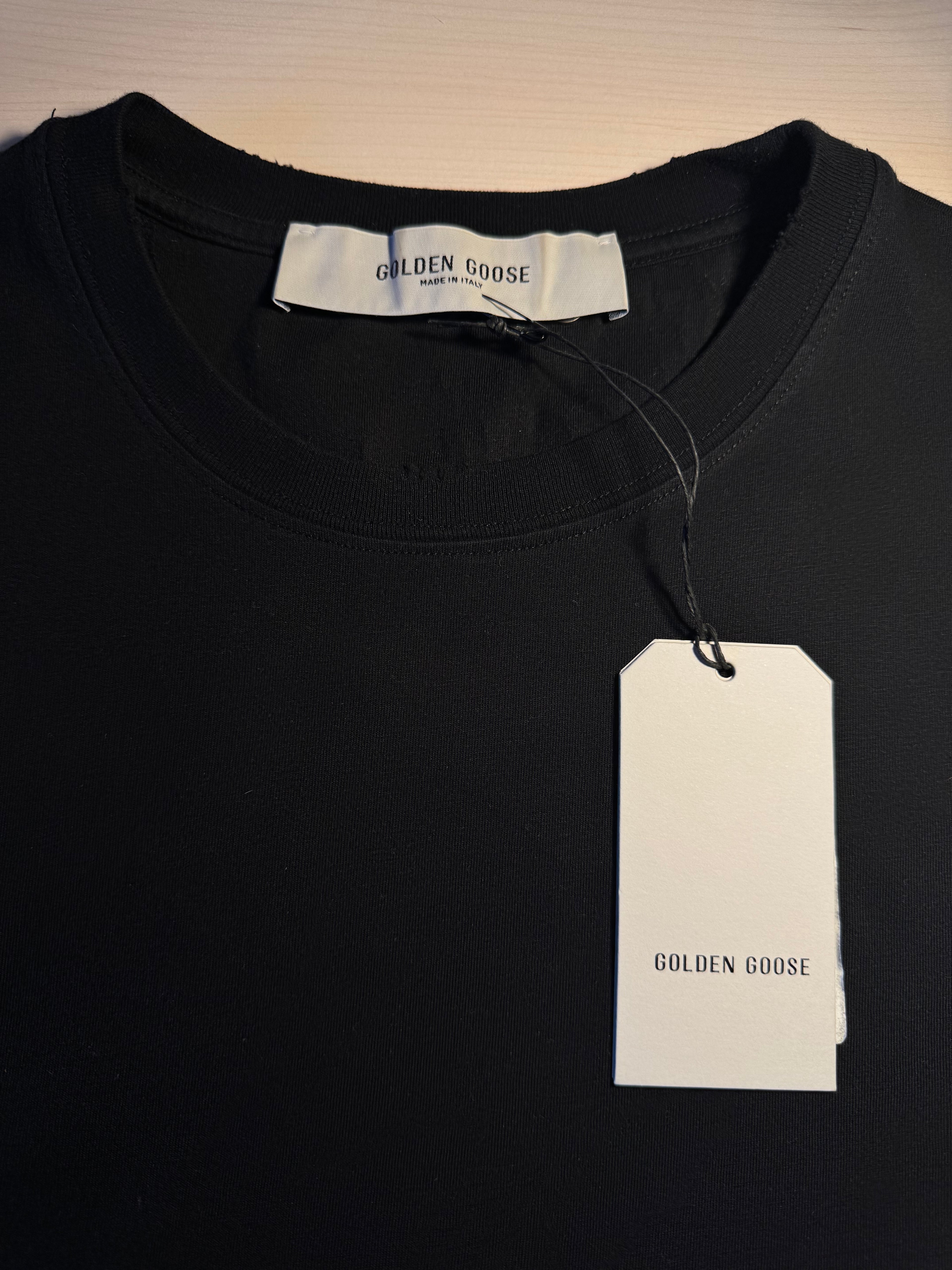 Maglia Golden Goose nera trattamento distressed