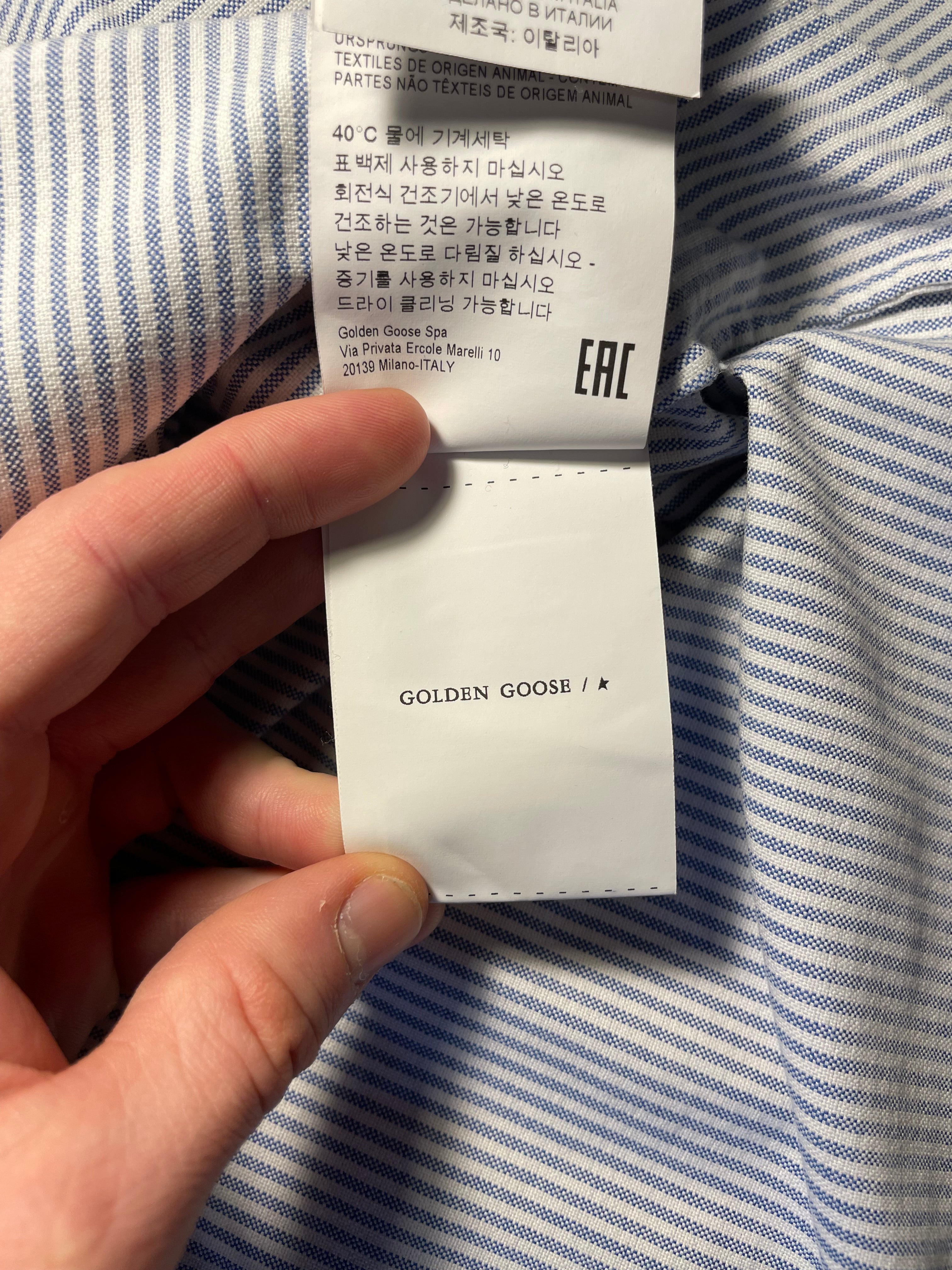 Camicia Golden Goose righe a bastoncino