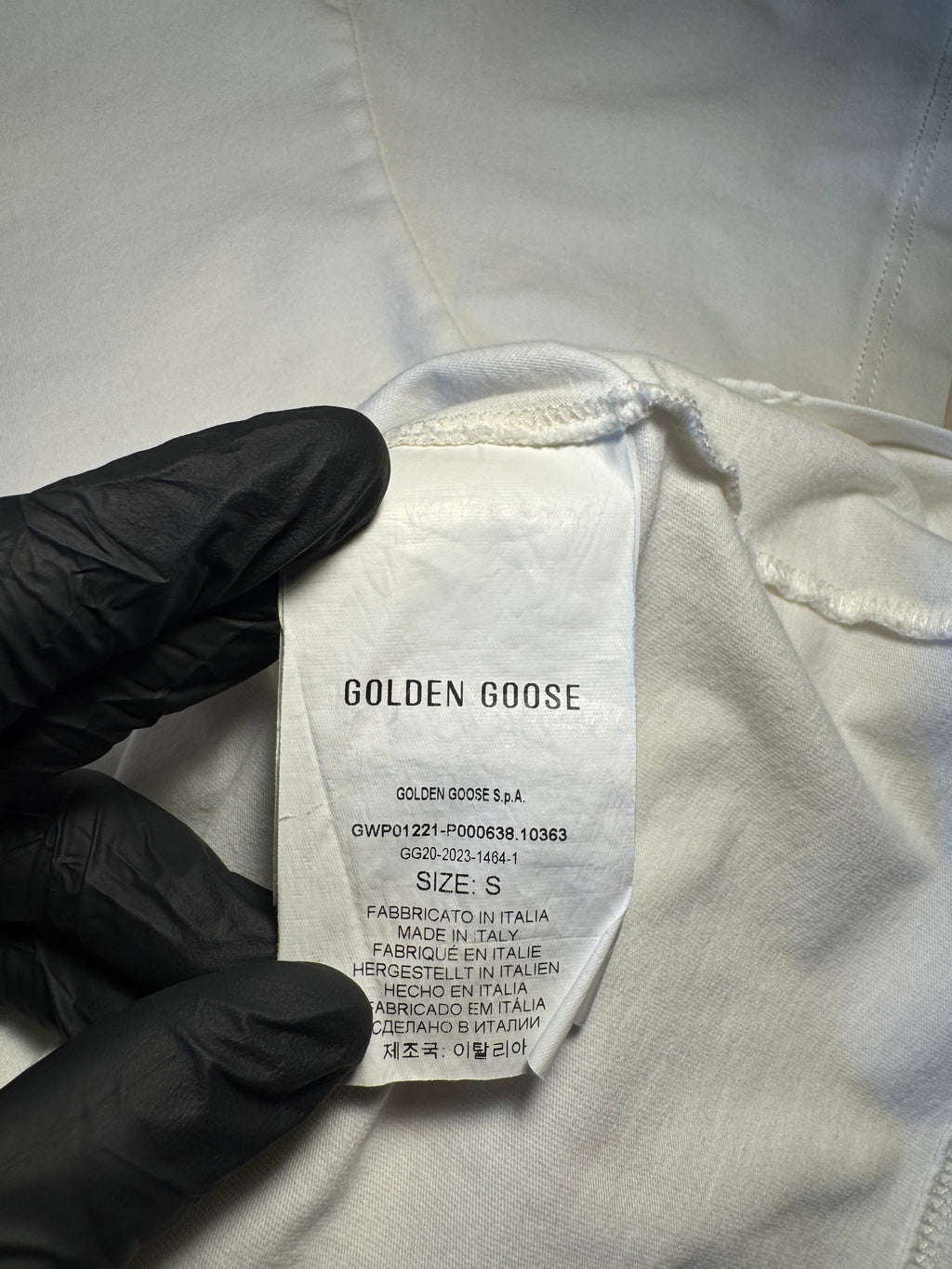 Maglia Golden Goose bianca trattamento distressed