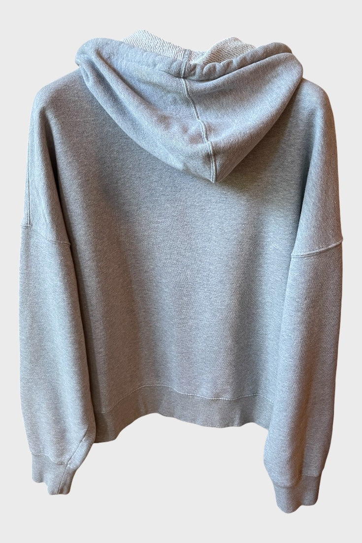 Felpa Golden Goose Star grigia logo frontale con zip