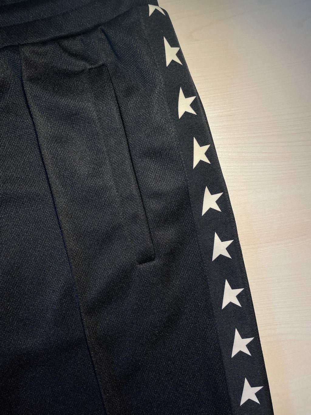 Pantaloni Golden Goose Star jogging neri stelline laterali