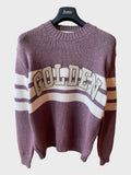 Maglione Golden Goose rosa lino scritta "Golden"