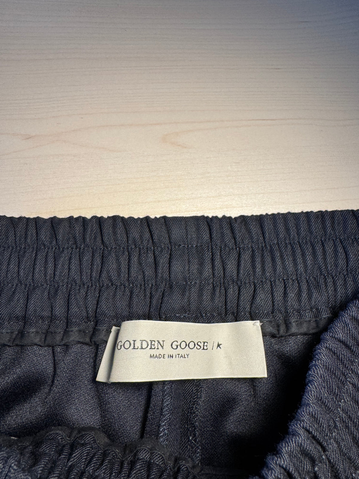 Pantaloni Golden Goose jogging lana blu
