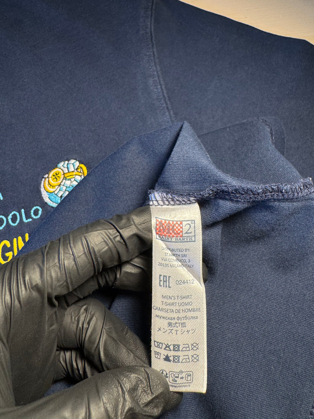 Maglia Saint Barth "Guarda Come Dondolo Con Il Gin” blu