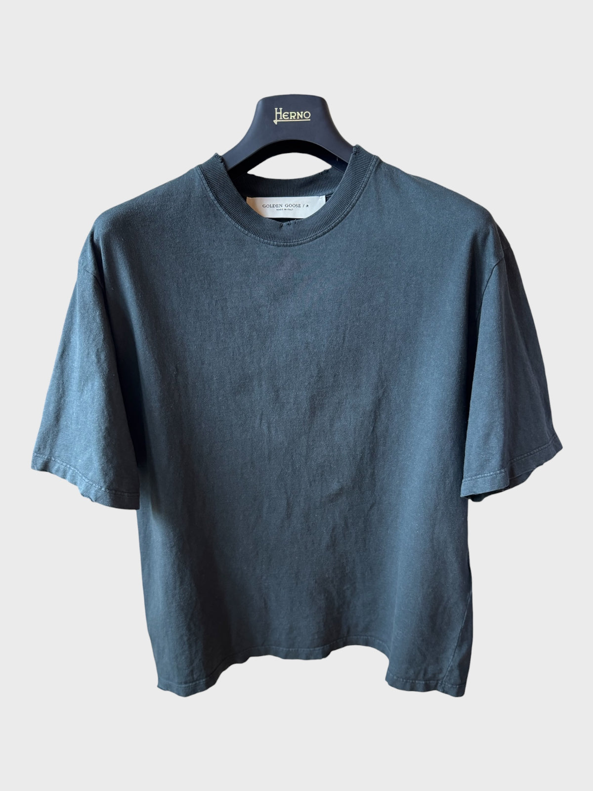 Maglia Golden Goose nero lavato “Golden” retro - Jersey Capsule