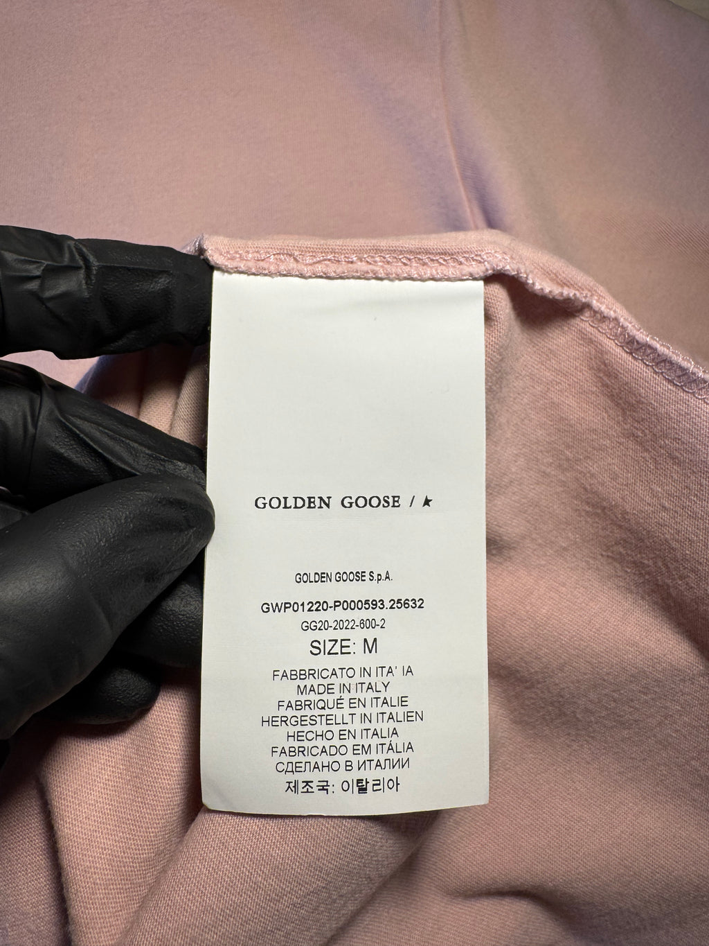 Maglia Golden Goose Star rosa stella bianca