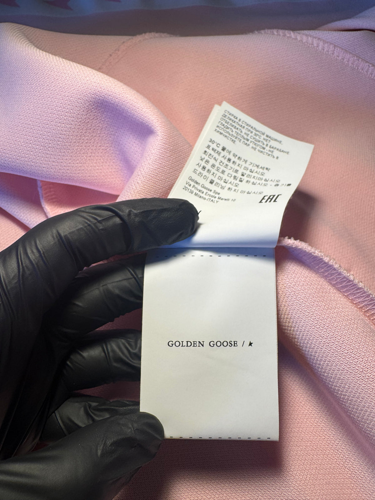 Felpa Golden Goose Star jogging rosa stelline laterali