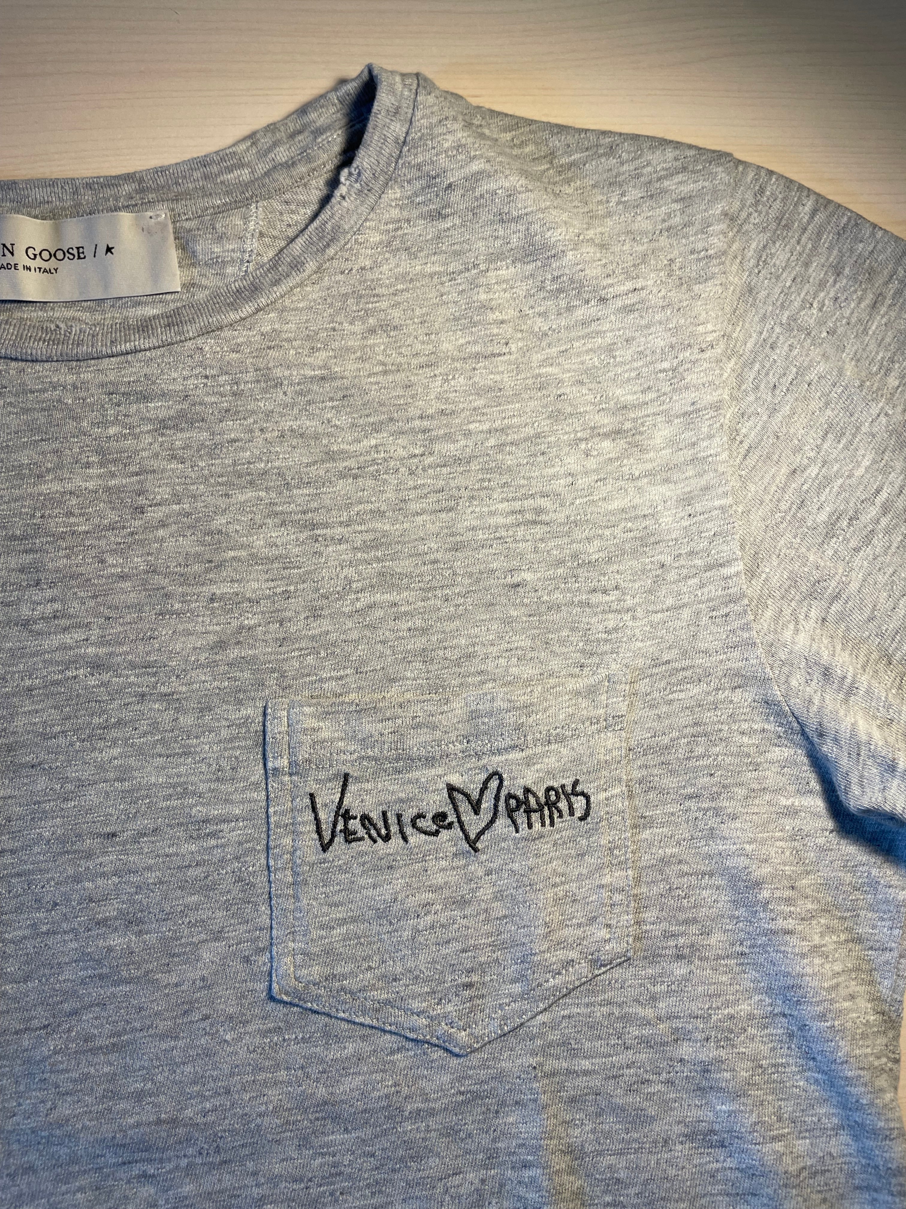Maglia Golden Goose grigia "Venice Paris"