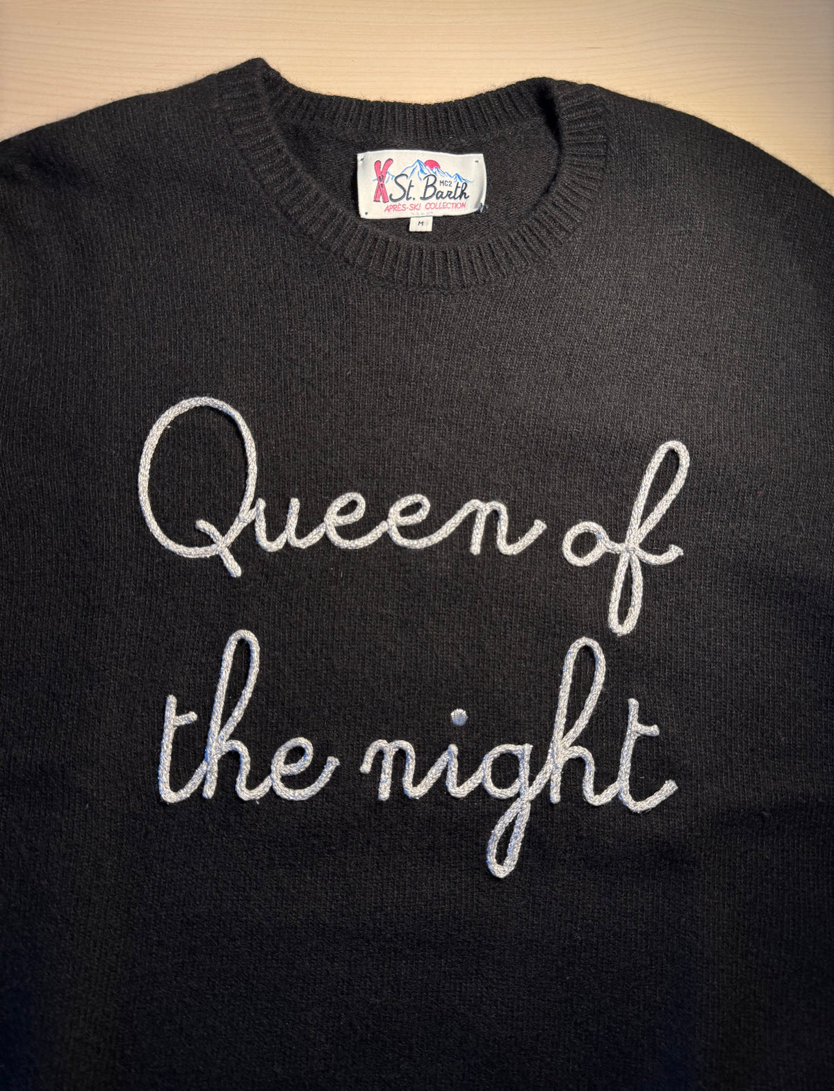 Maglione Saint Barth "Queen of the Night" nero