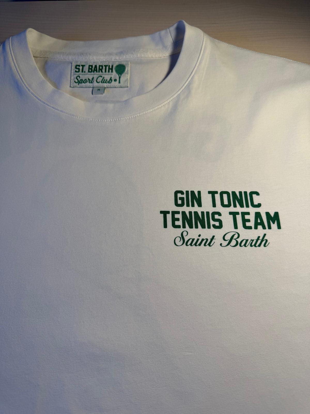Maglia Saint Barth "Gin Tonic Tennis Team" bianca
