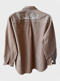 Camicia Saint Barth righe “Saint Barth” marrone