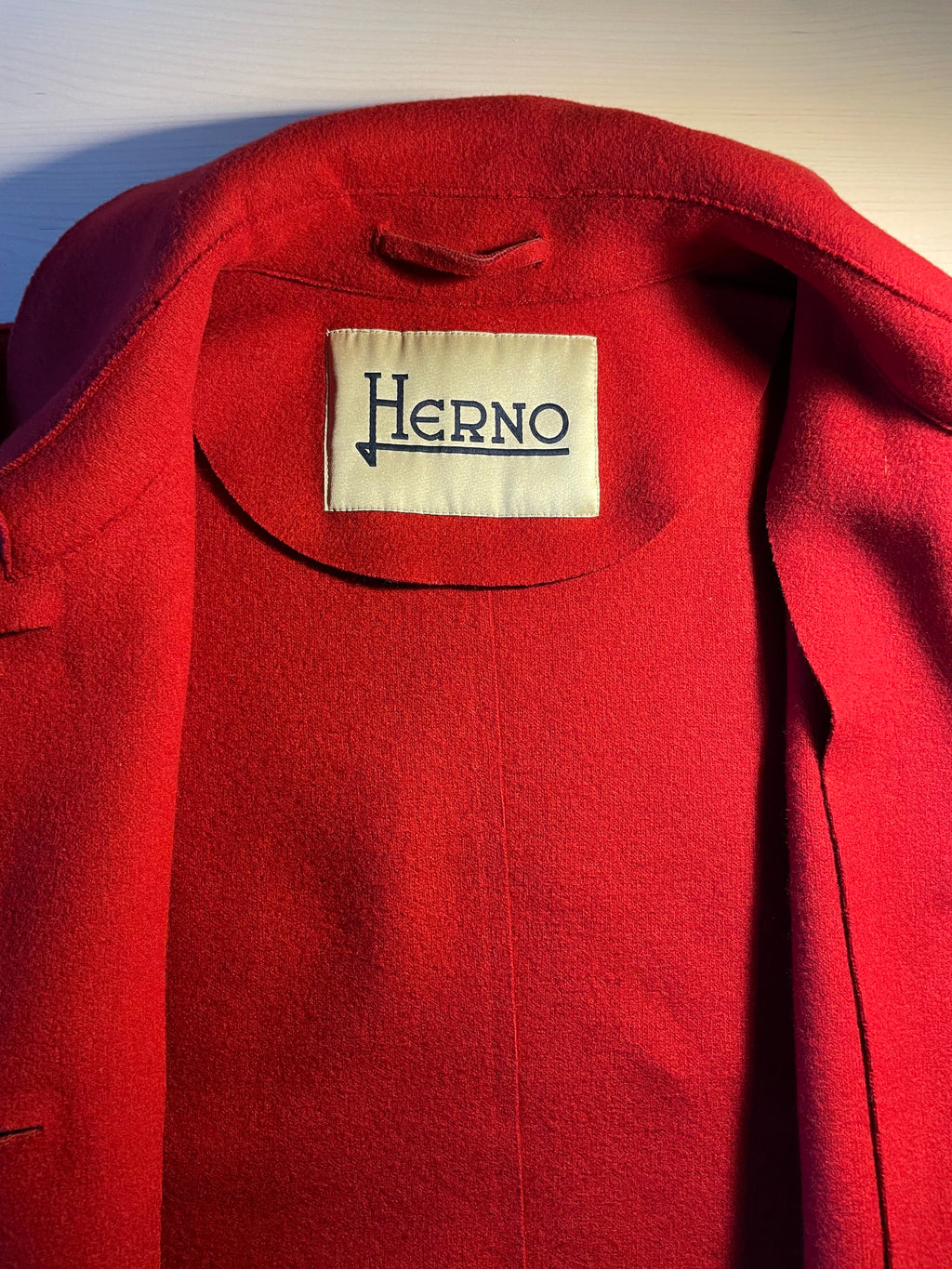 Cappotto Herno rosso lana