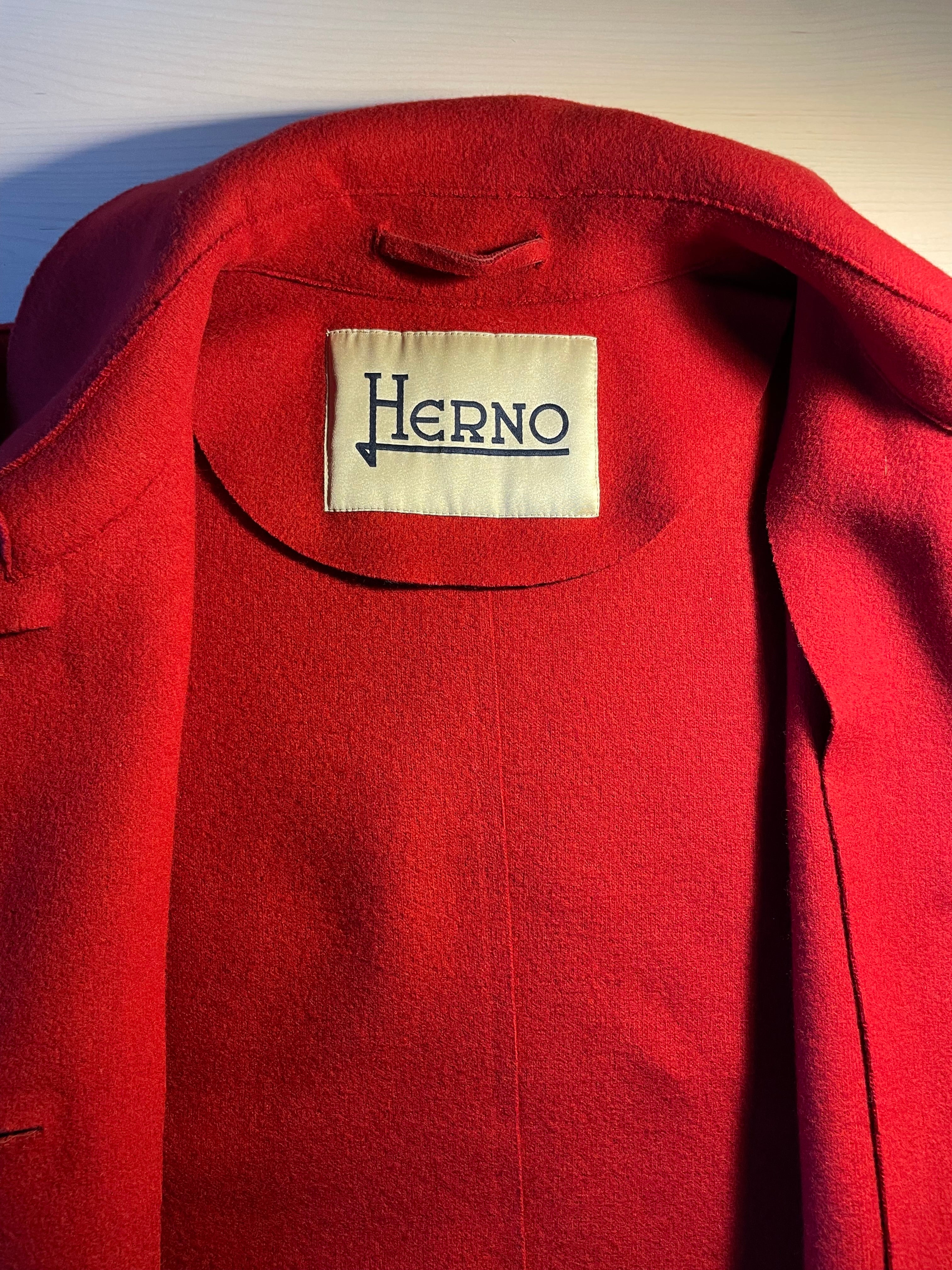 Cappotto Herno rosso lana