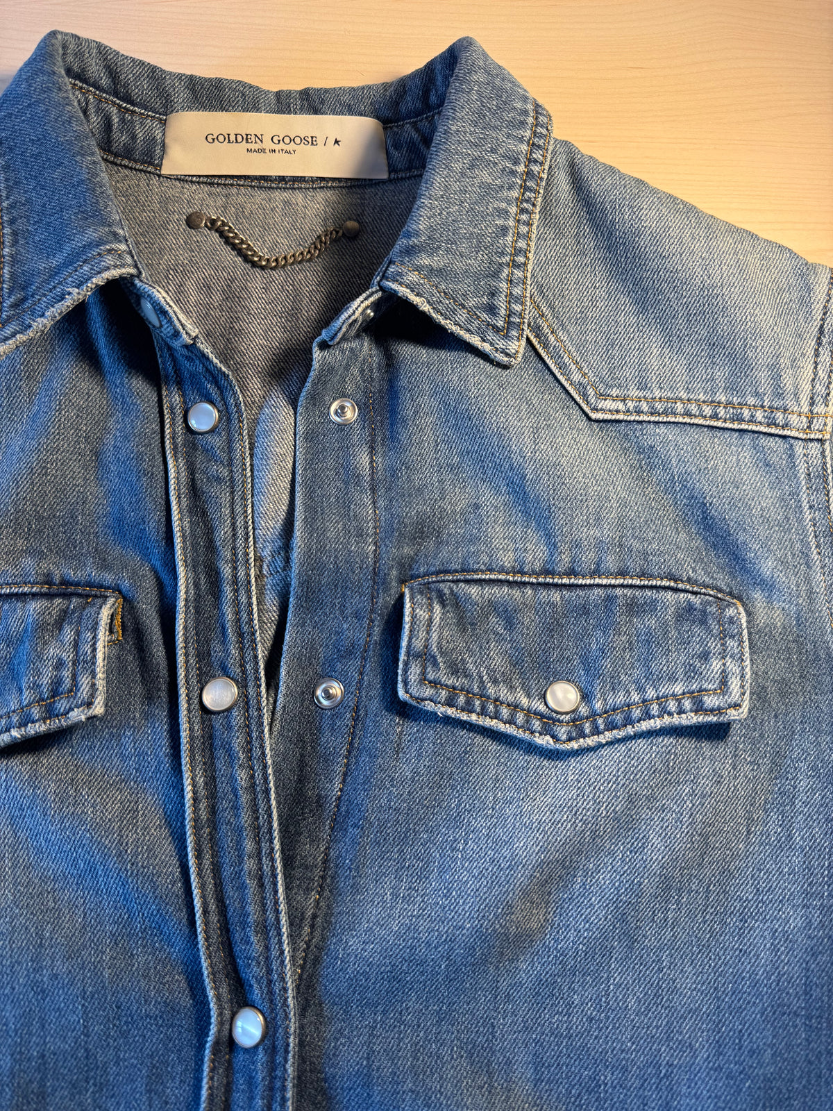 Vestito Golden Goose jeans denim con patch