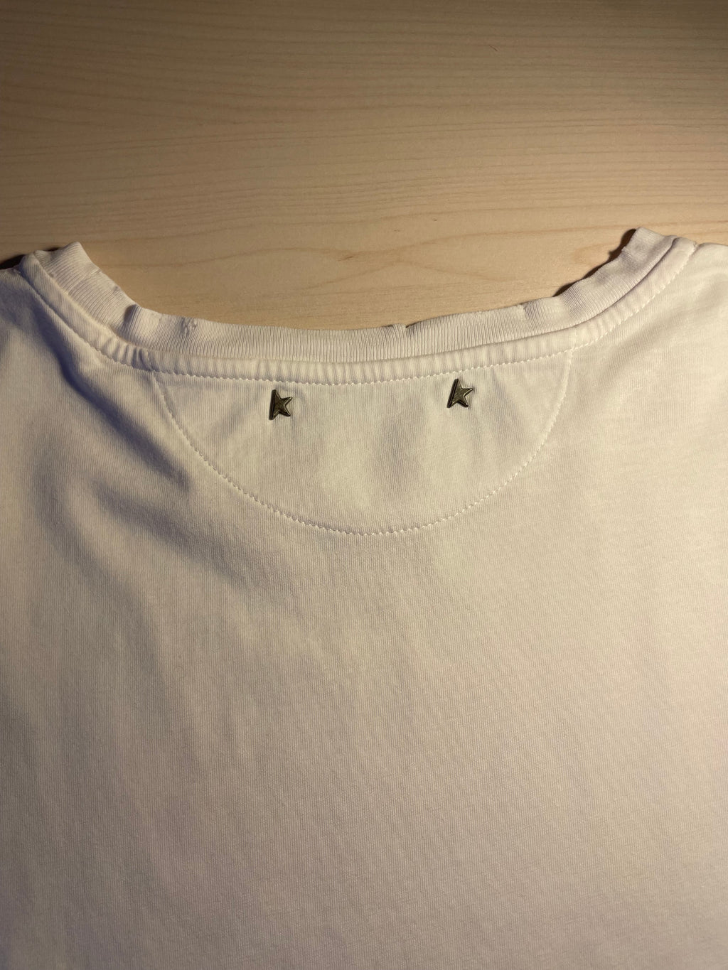 Maglia Golden Goose bianca con patch