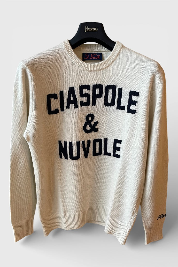 Maglione Saint Barth "Ciaspole e nuvole"