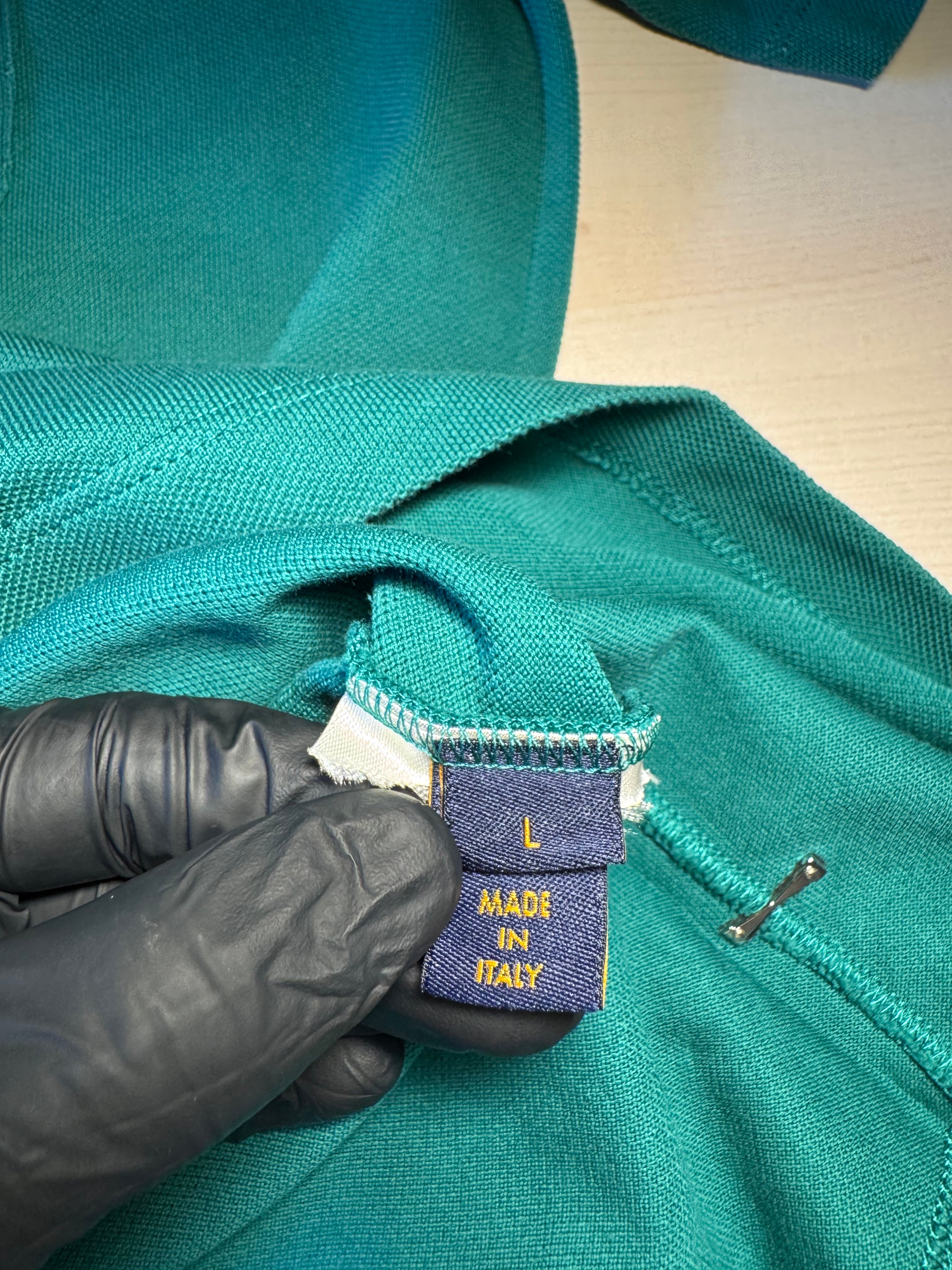 Maglia Louis Vuitton verde con taschino Damier