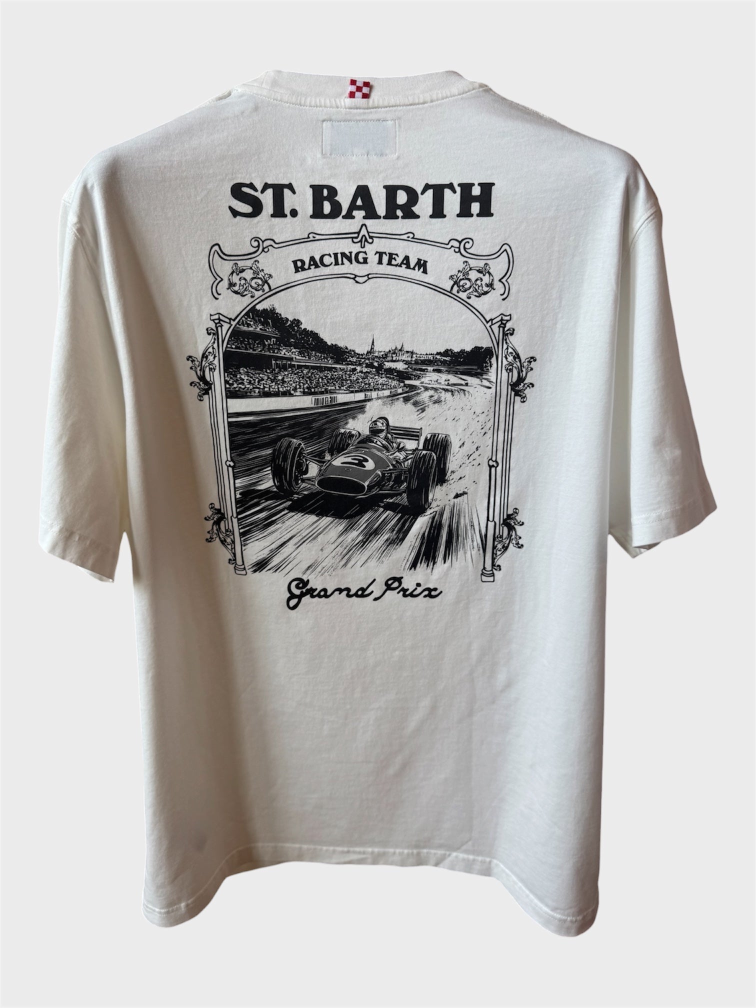 T-shirt Saint Barth "Racing Team" bianca
