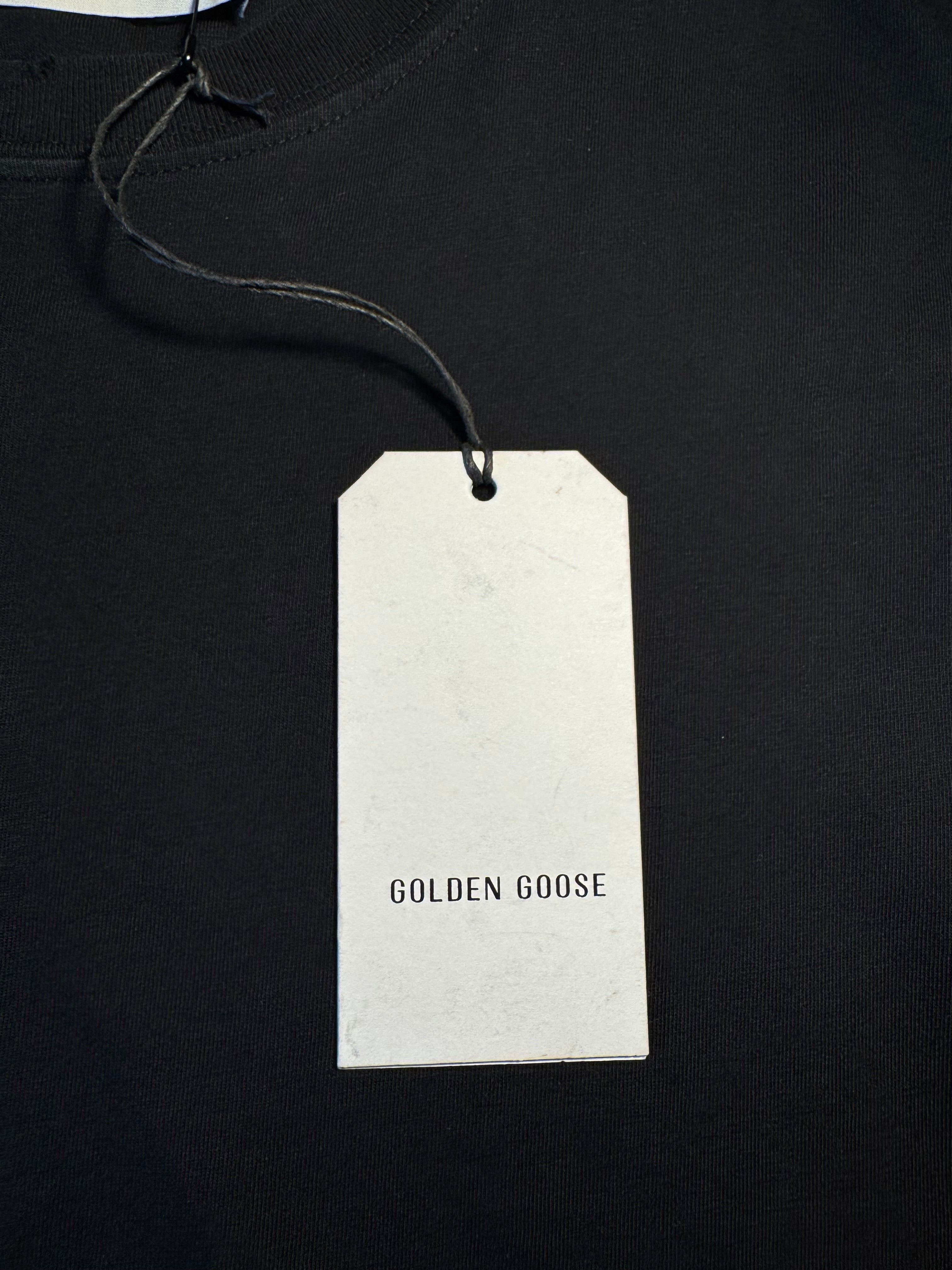 Maglia Golden Goose nera trattamento distressed