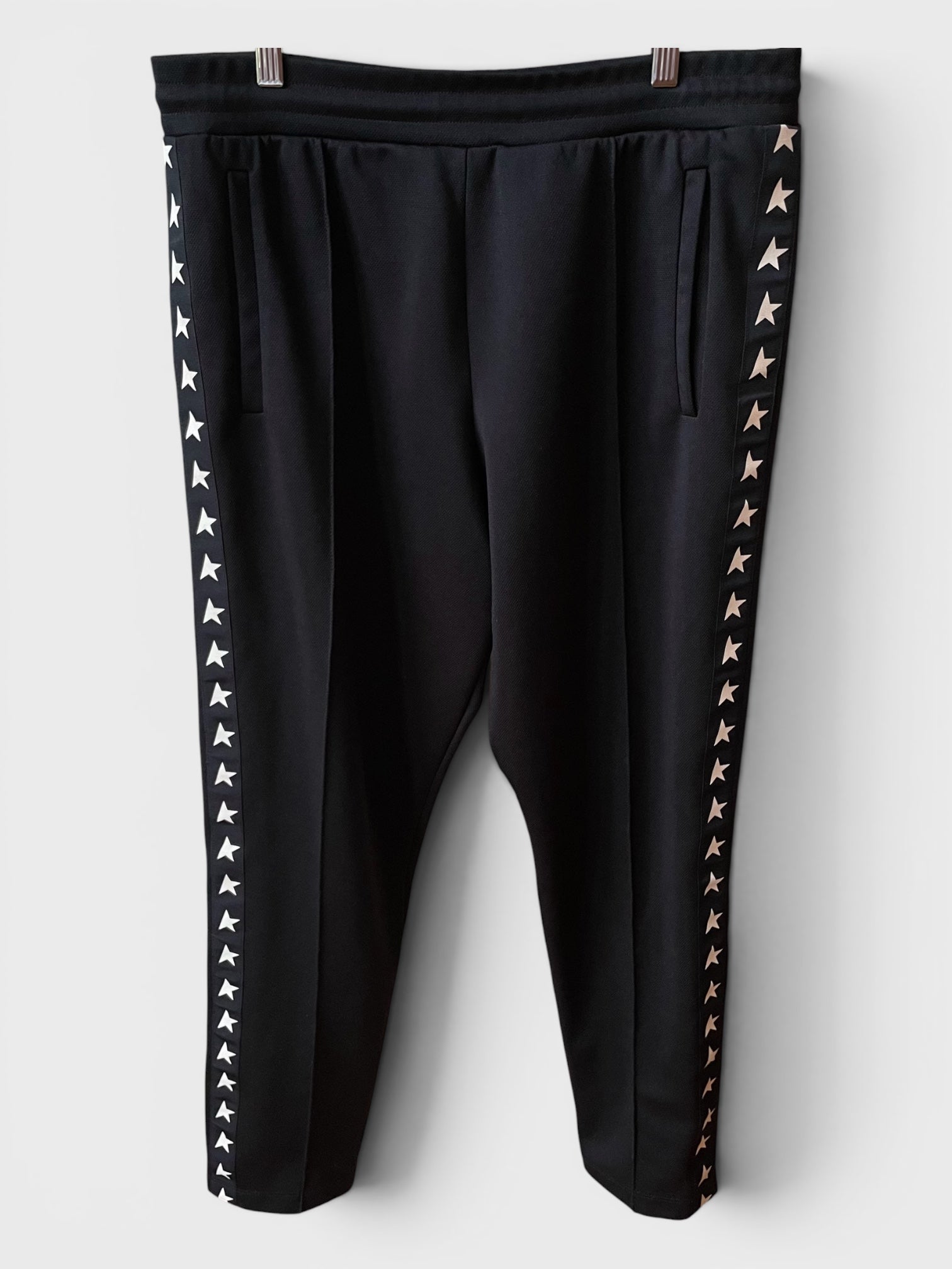 Pantaloni Golden Goose Star jogging neri stelline laterali