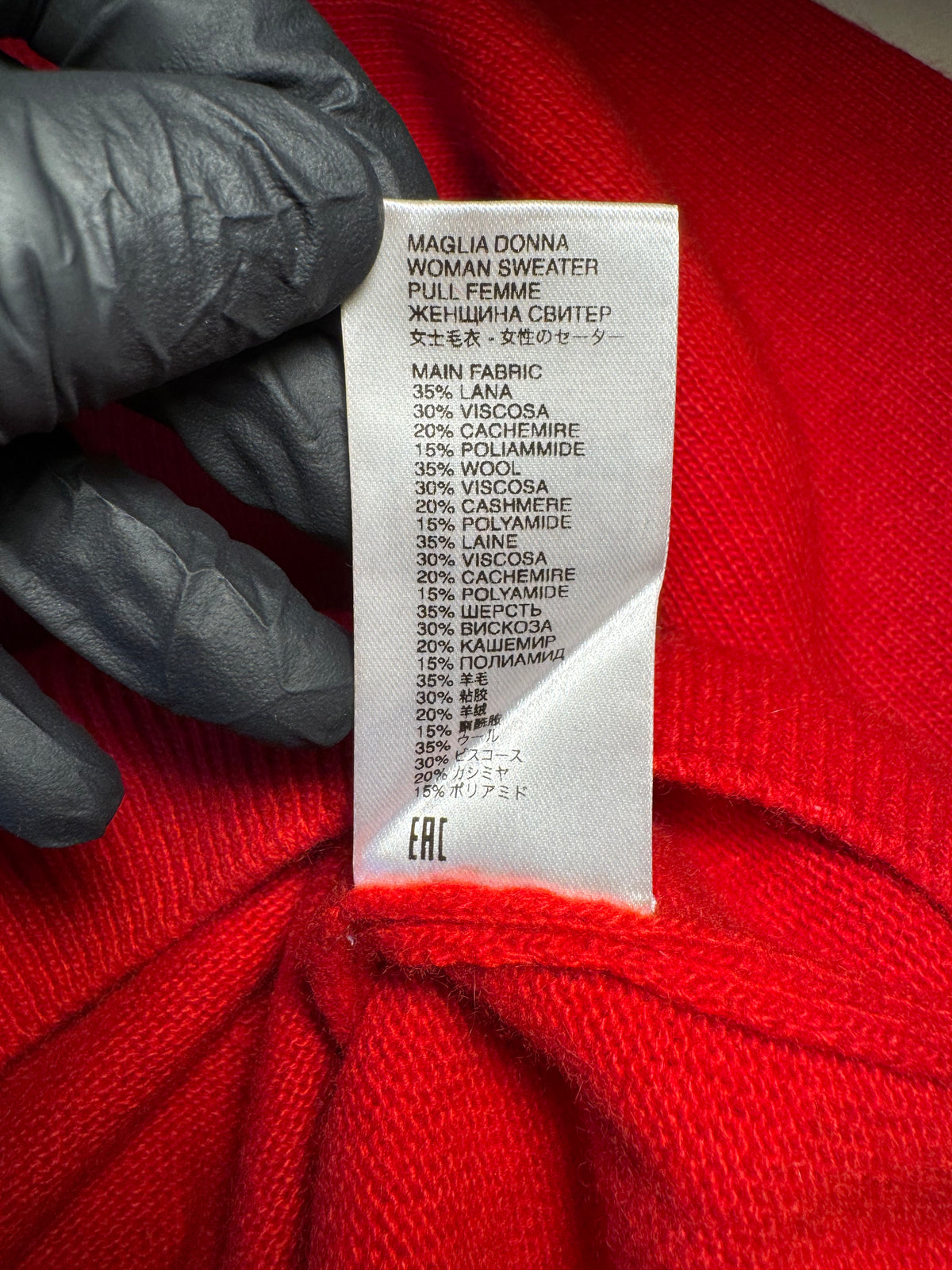 Maglione Saint Barth "Champagne e montagne" rosso