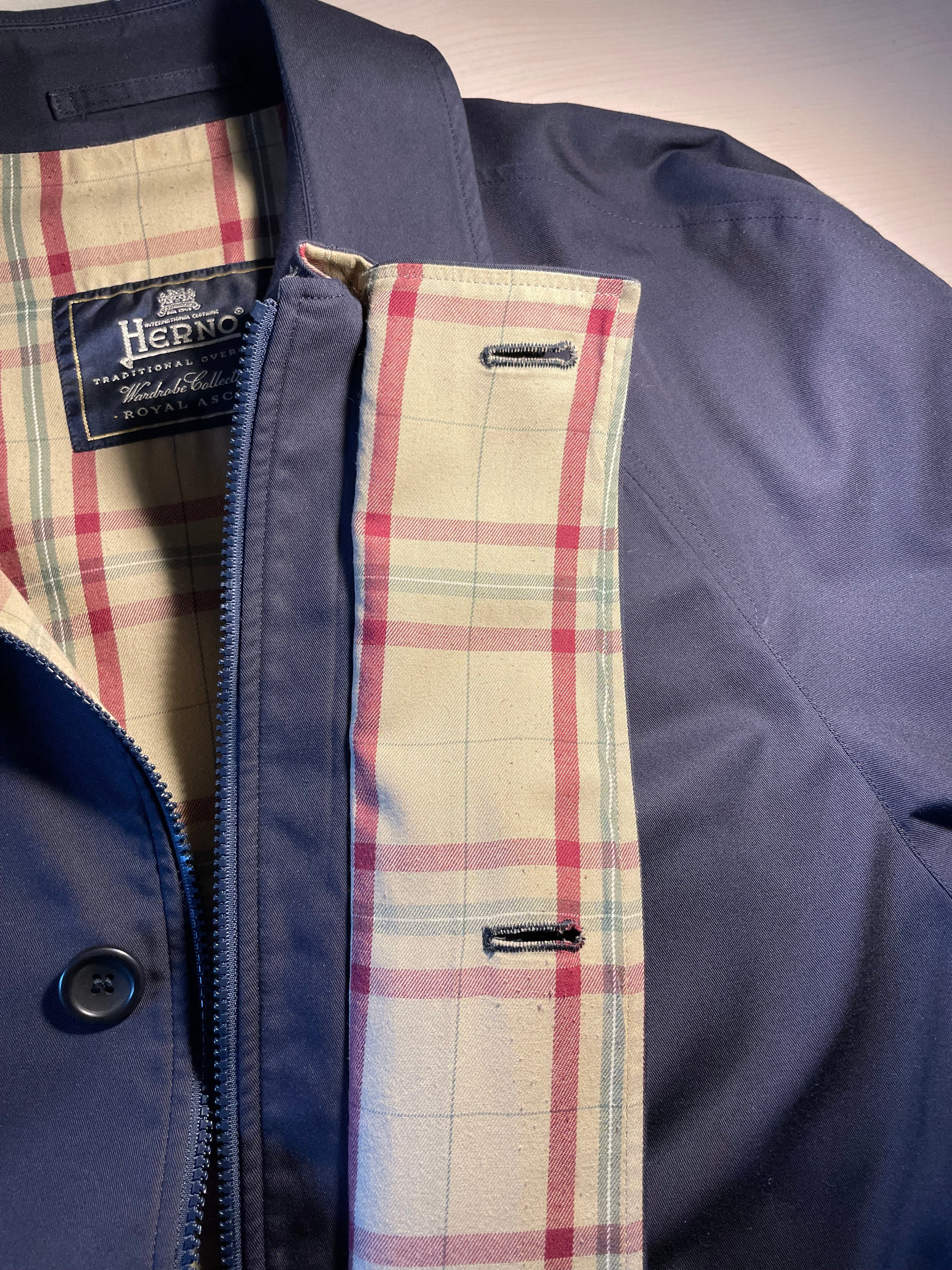 Trench Herno vintage blu