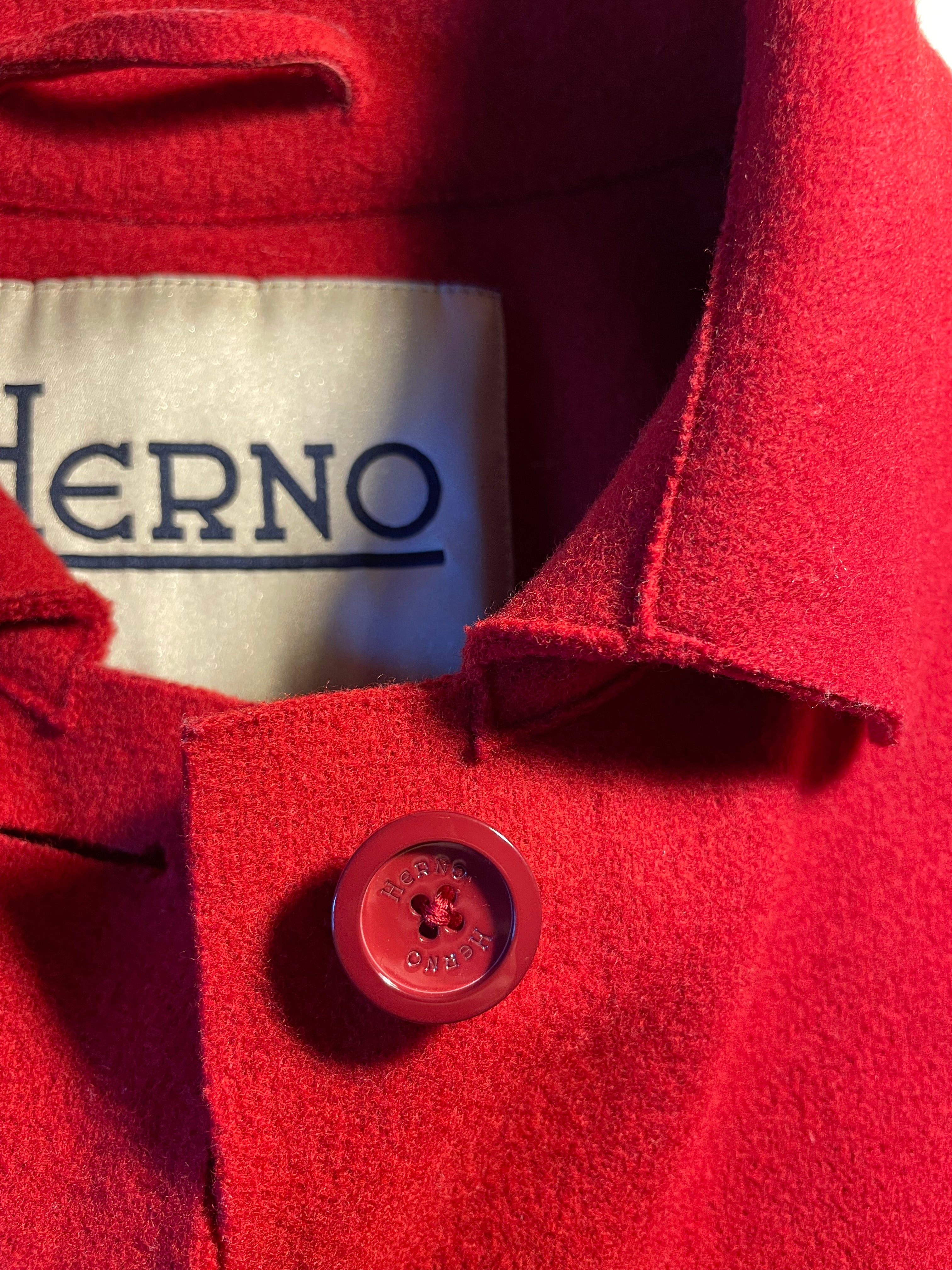 Cappotto Herno rosso lana