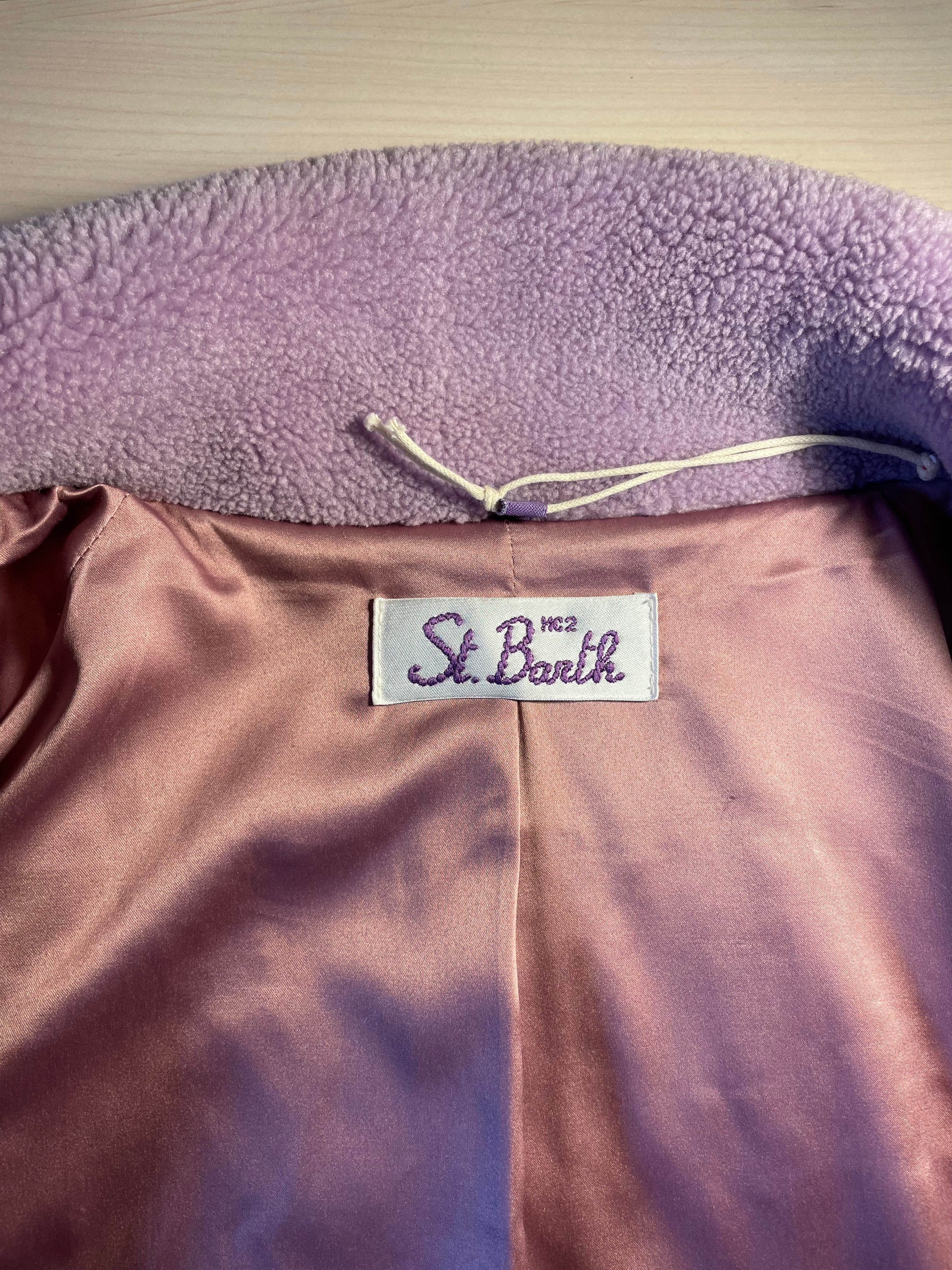 Cappotto Saint Barth teddy "Don't Follow Me" viola