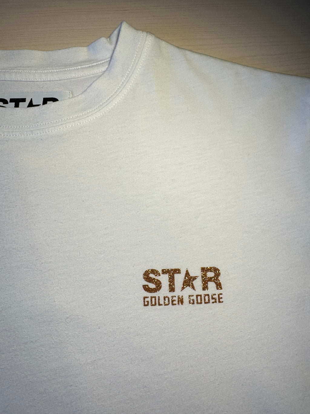 Maglia Golden Goose Star bianca stella oro retro