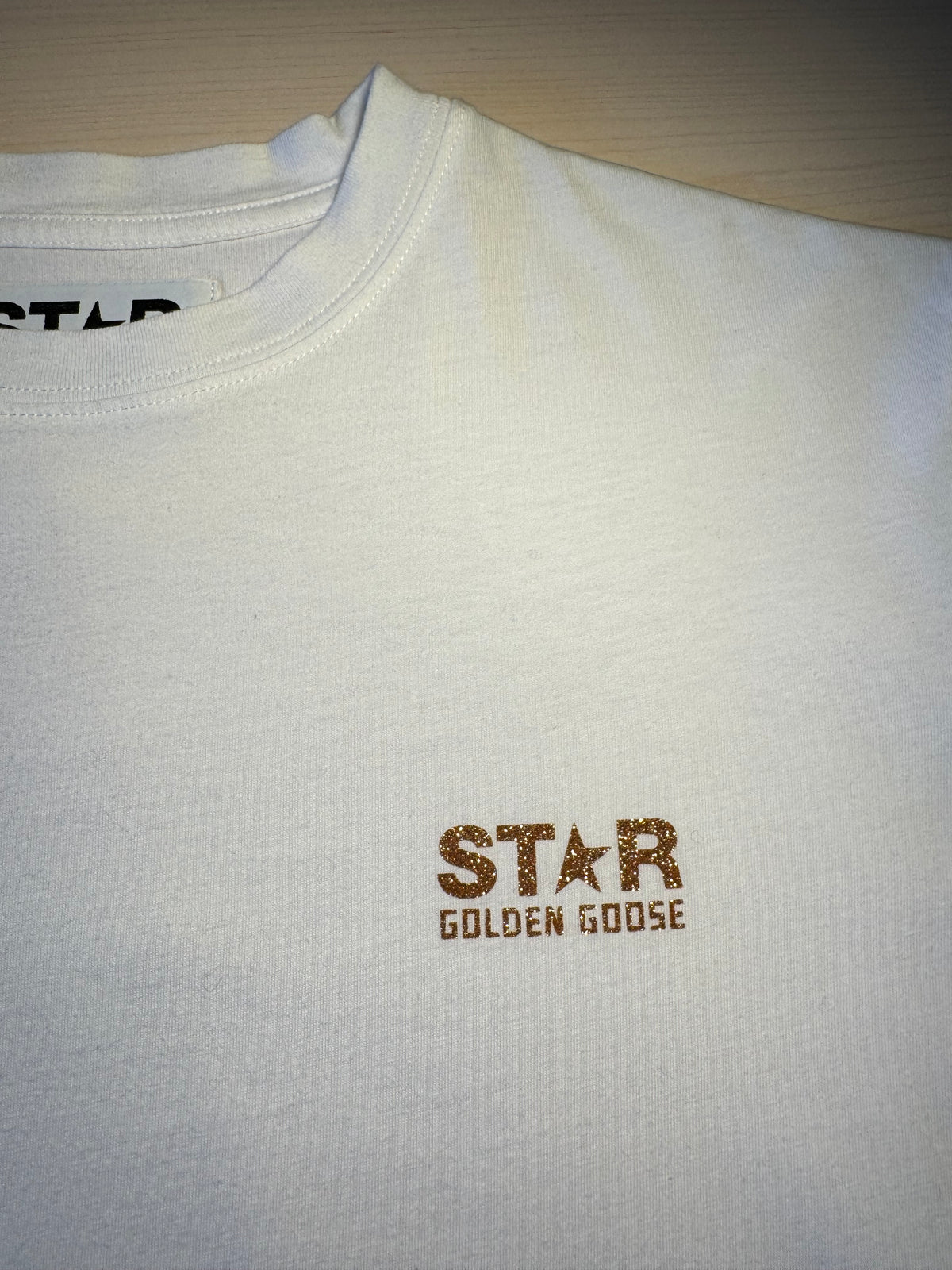 Maglia Golden Goose Star bianca stella oro retro