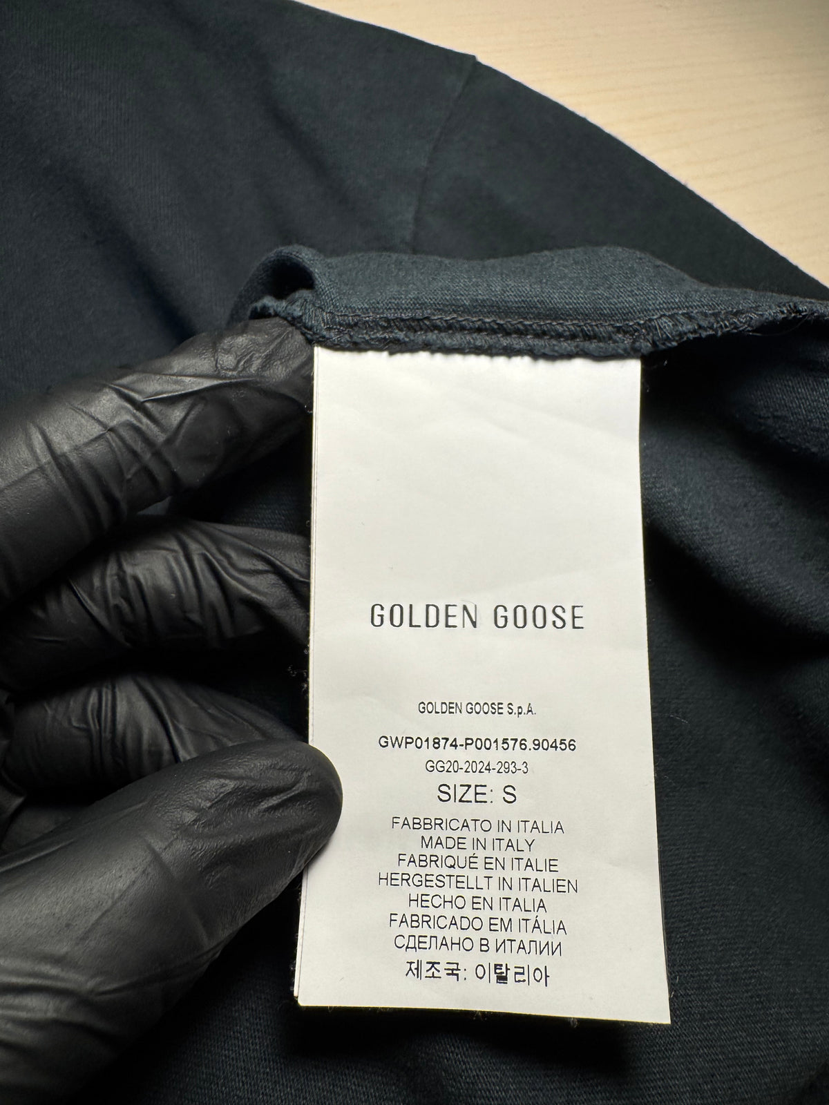 Maglia Golden Goose nero lavato “Golden” retro - Jersey Capsule