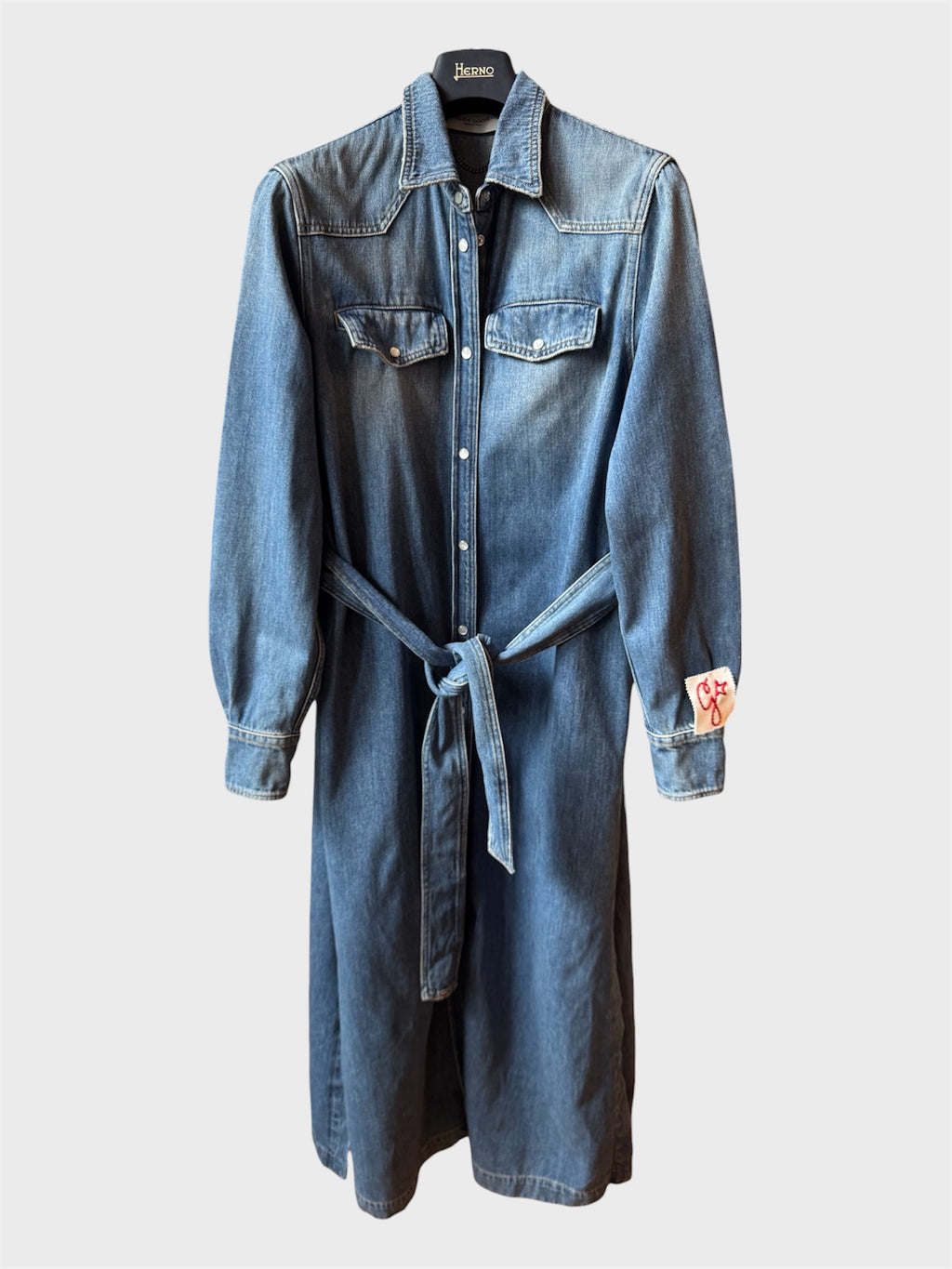 Vestito Golden Goose jeans denim con patch