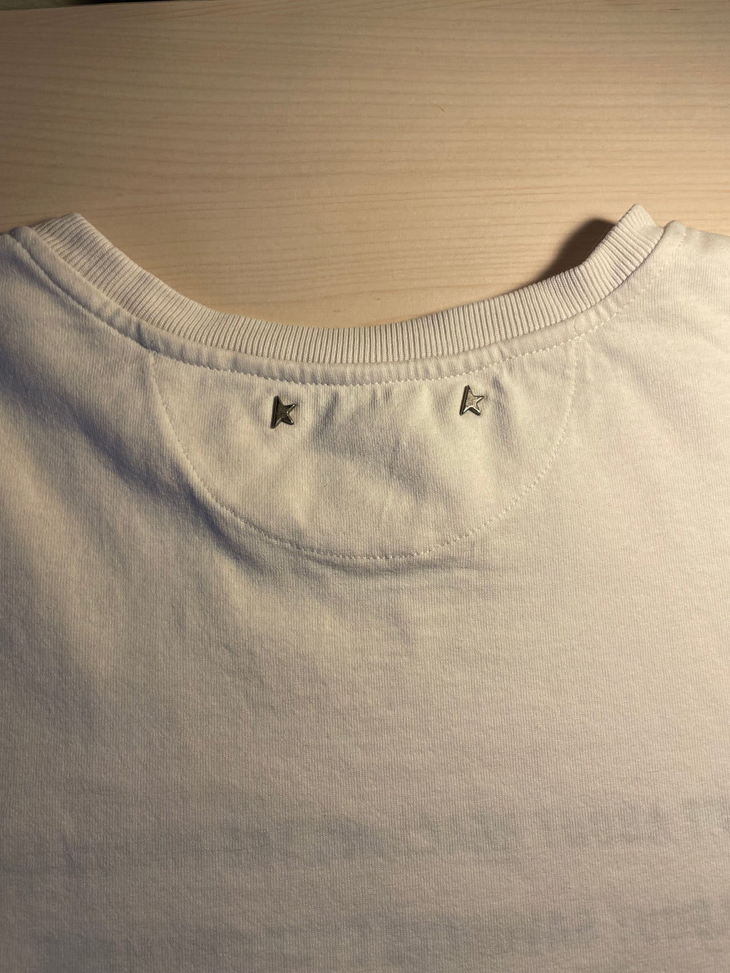 Maglia Golden Goose bianca scritta logo