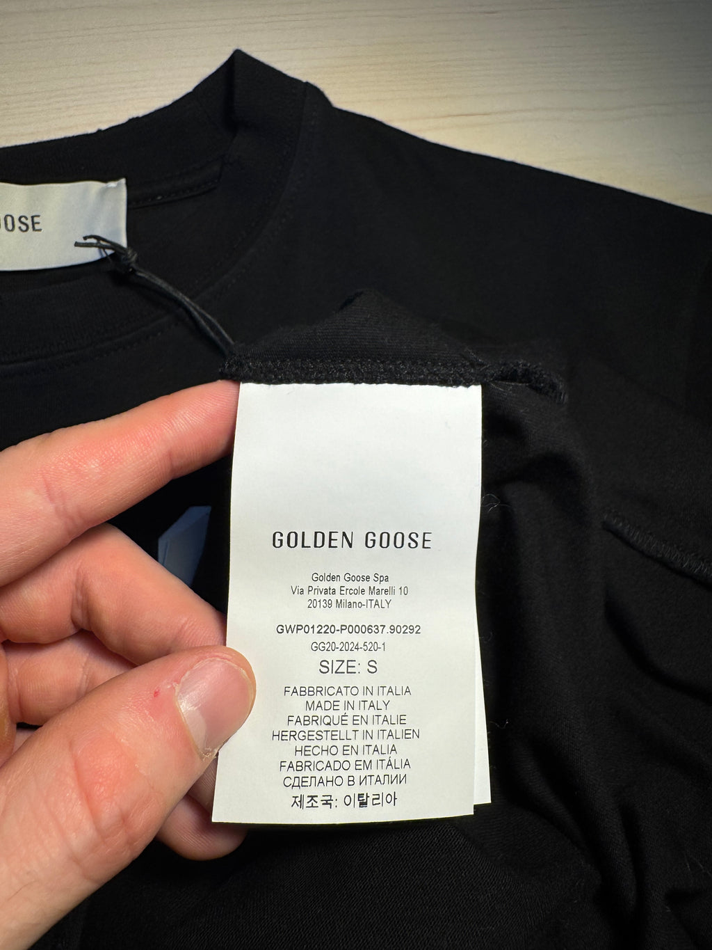 Maglia Golden Goose nera trattamento distressed