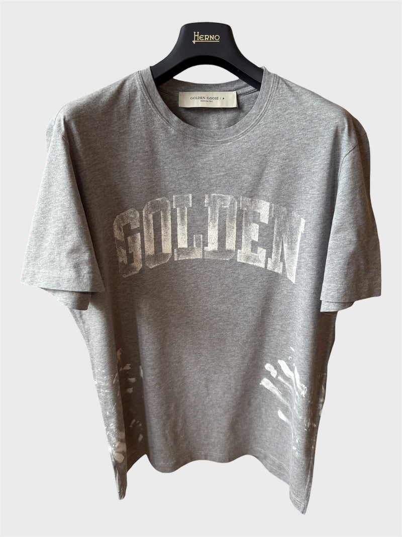 Maglia Golden Goose grigia scritta “Golden”