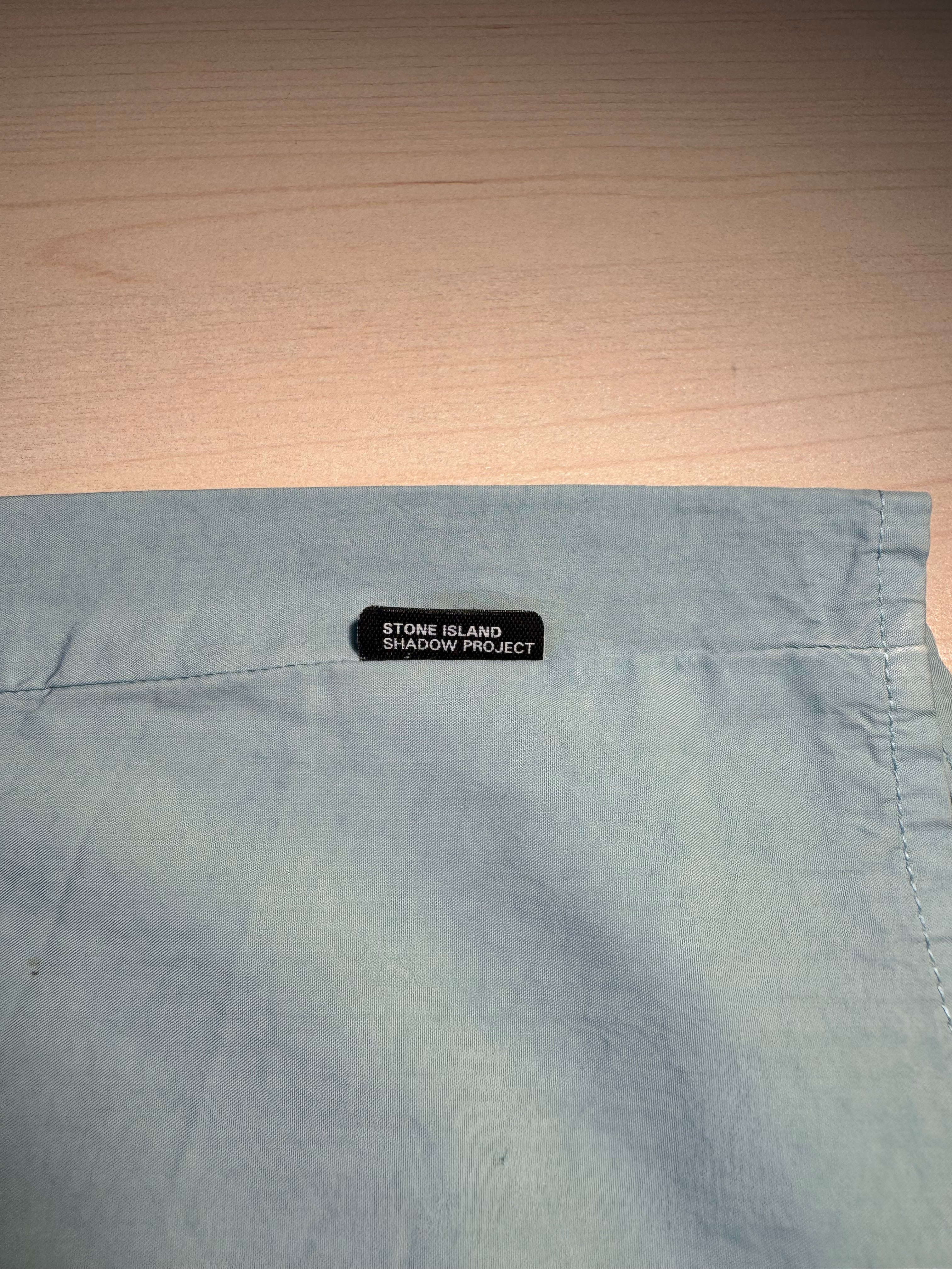 Camicia Stone Island Shadow Project maniche corte azzurra