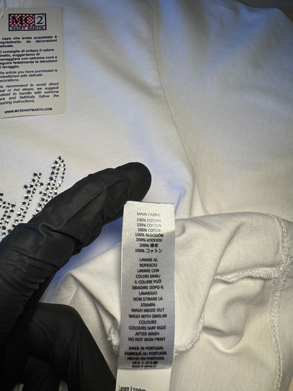 Maglia Saint Barth scritta "Saint Barth” argento