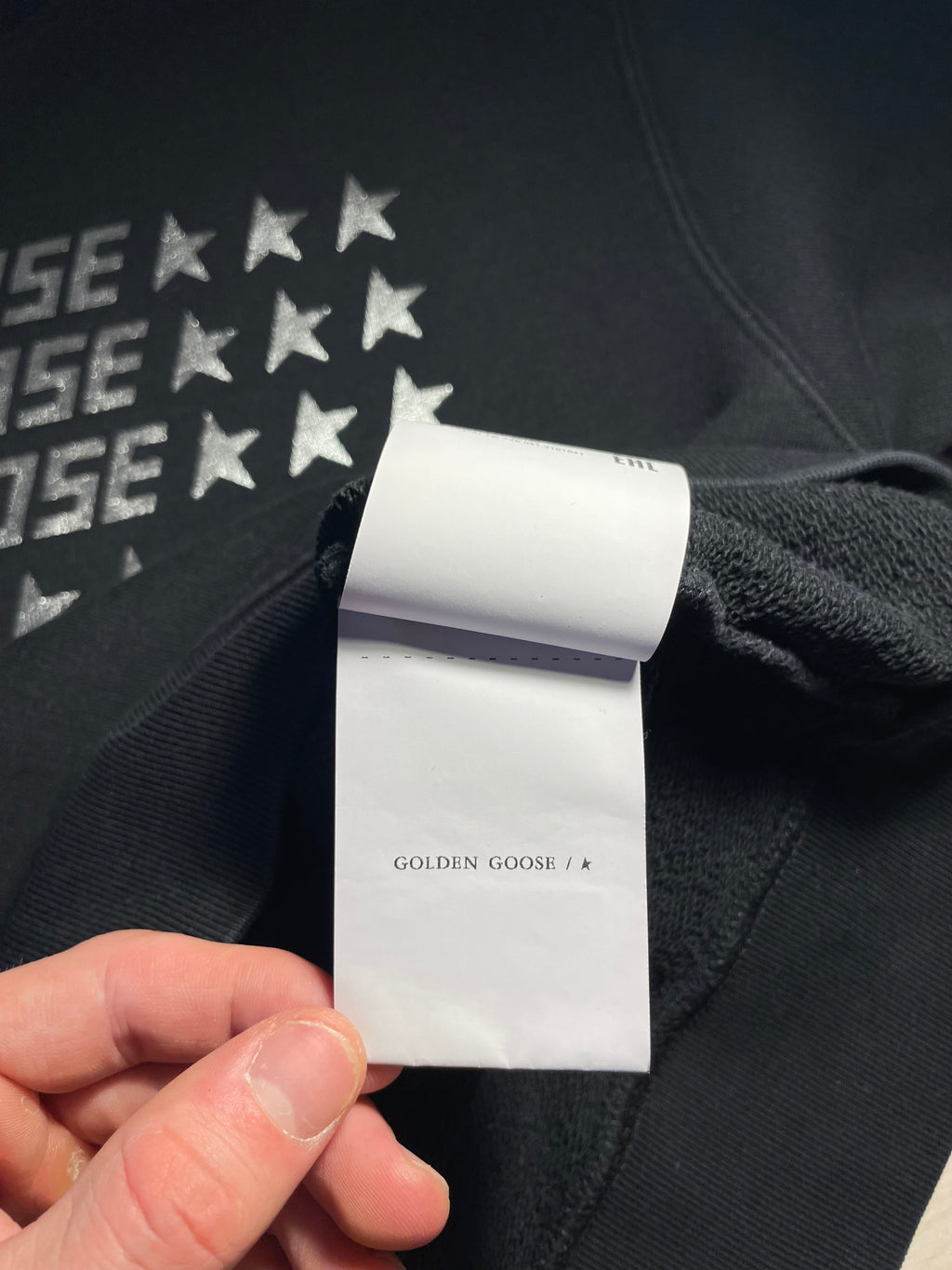 Felpa Golden Goose nera stelle argento