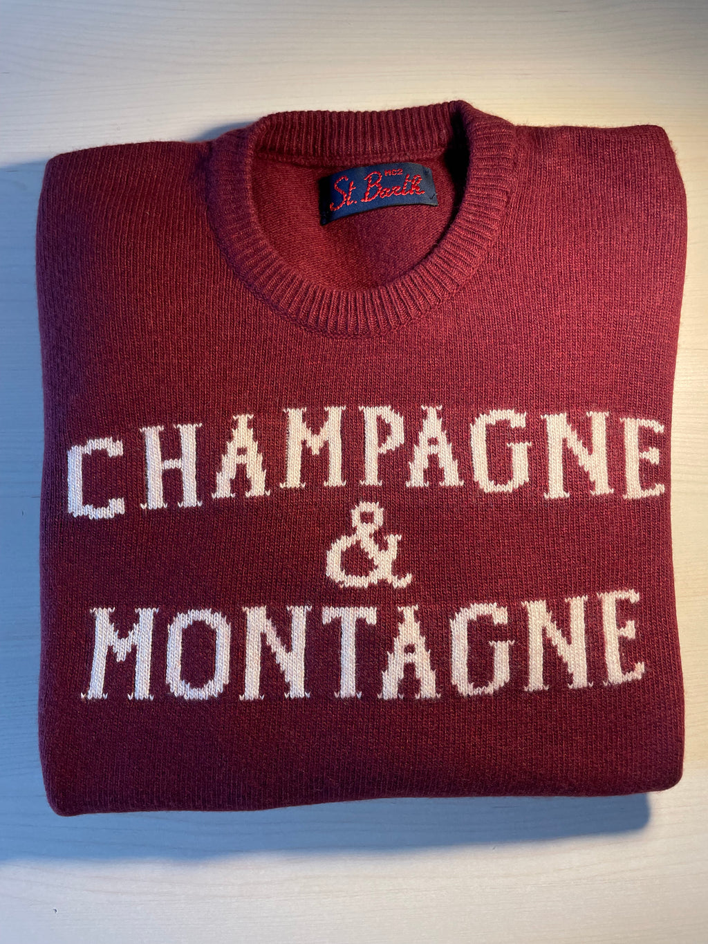 Maglione Saint Barth "Champagne e montagne" Bordeaux