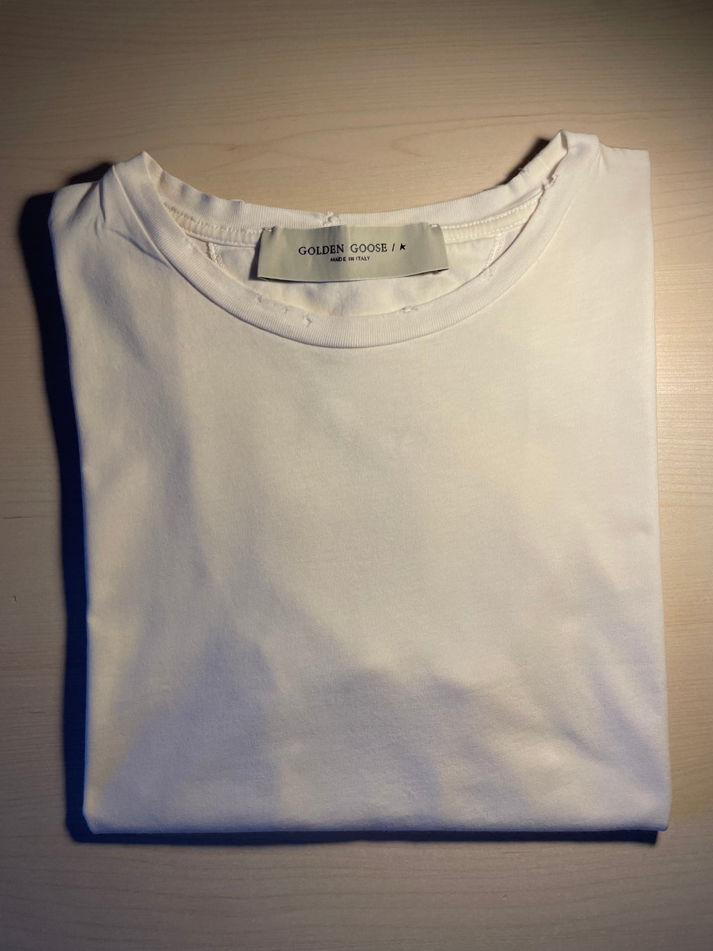Maglia Golden Goose bianca con patch