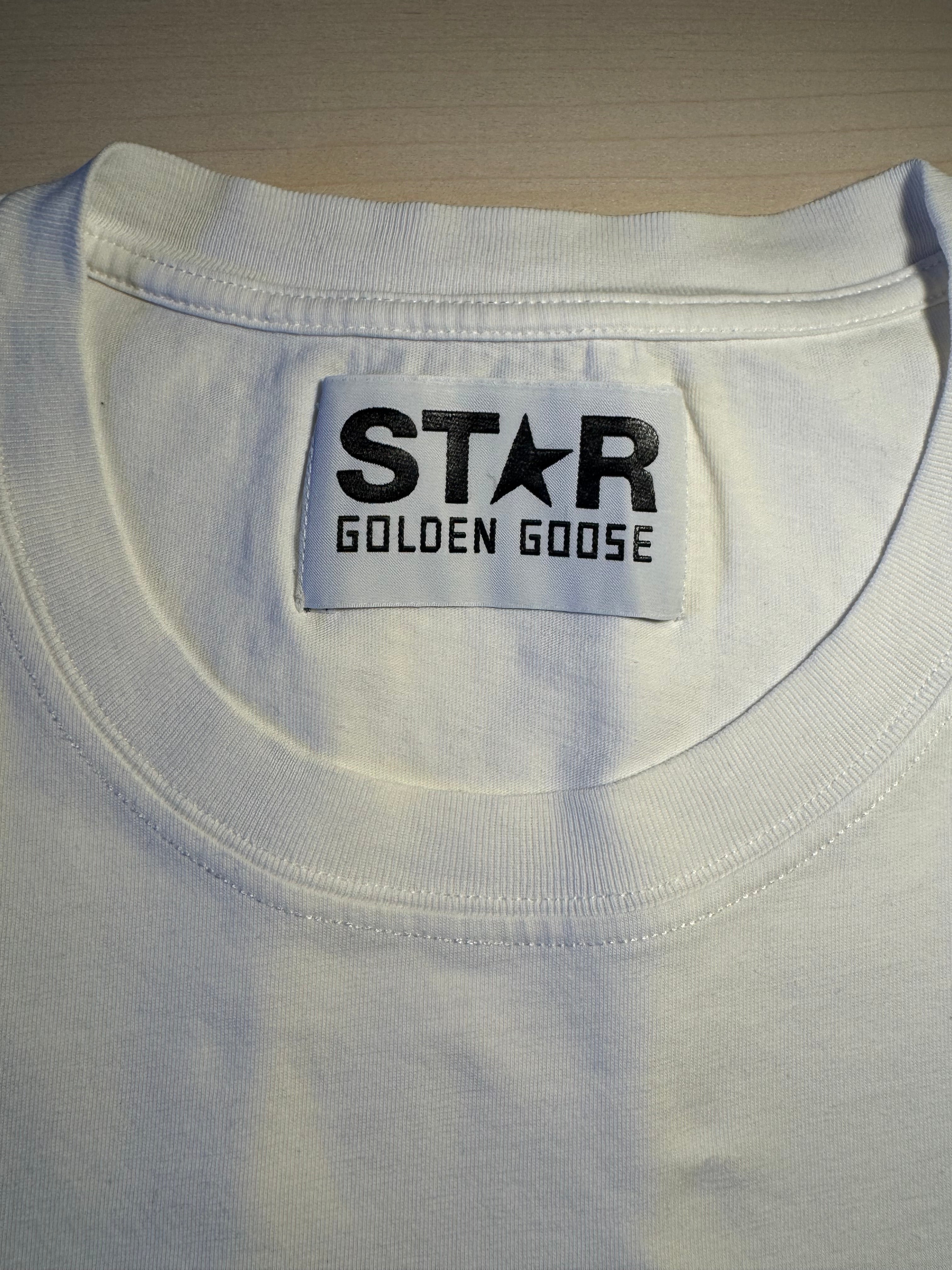 Maglia Golden Goose Star bianca stella rossa