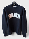 Felpa Golden Goose nera scritta "Golden" con pittura