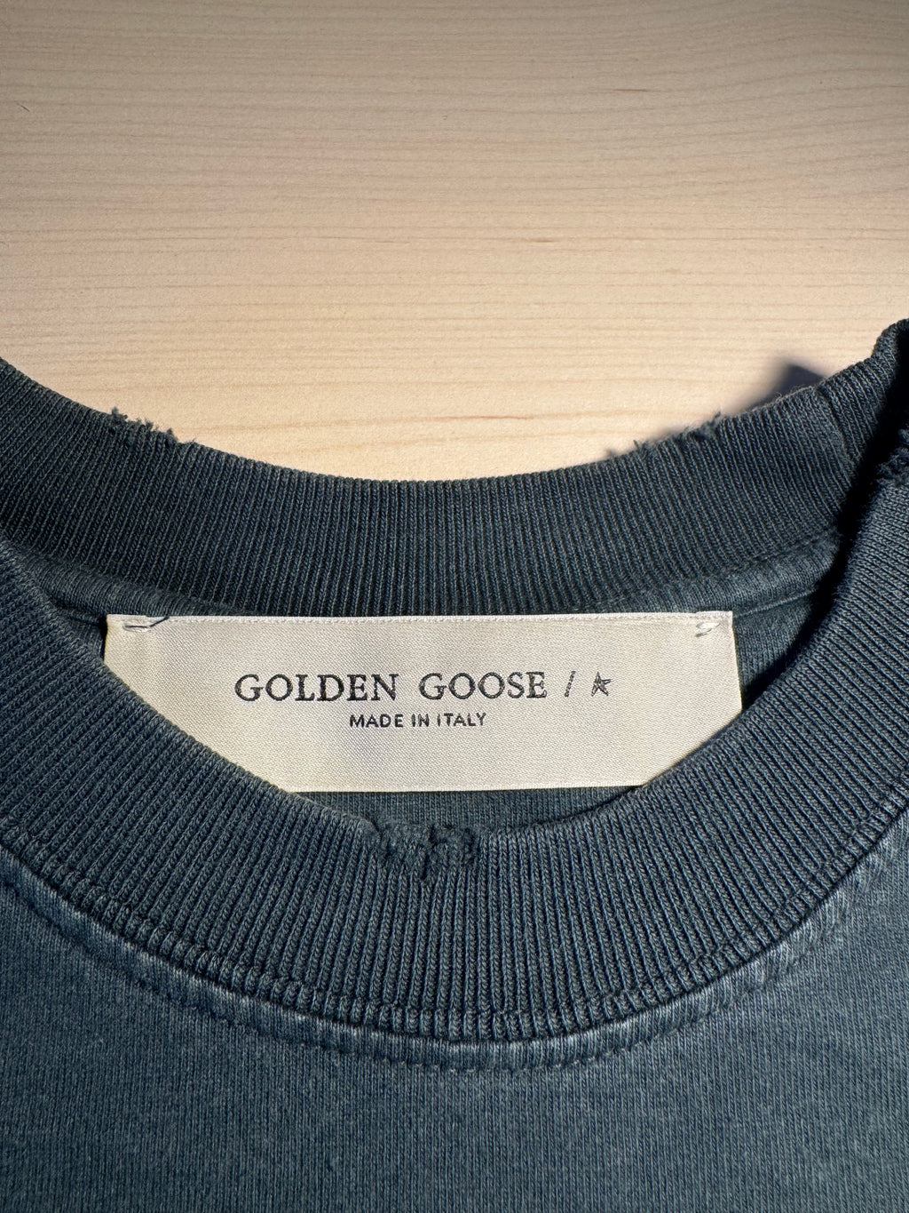 Maglia Golden Goose nero lavato “Golden” retro - Jersey Capsule
