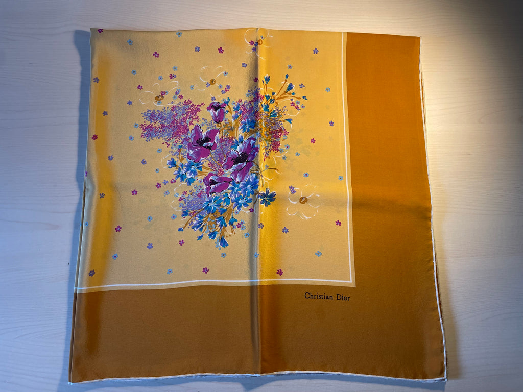 Foulard Dior giallo e arancione