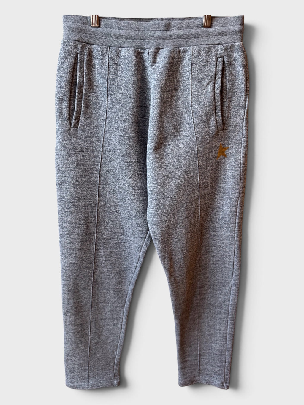 Pantaloni Golden Goose Star grigi stella oro