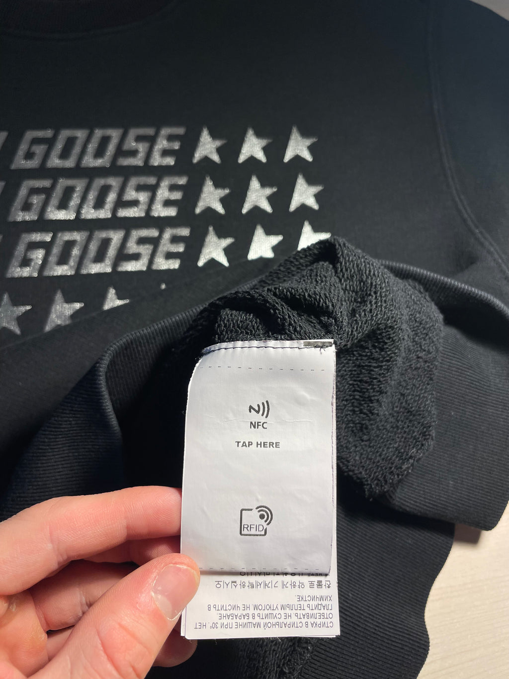 Felpa Golden Goose nera stelle argento