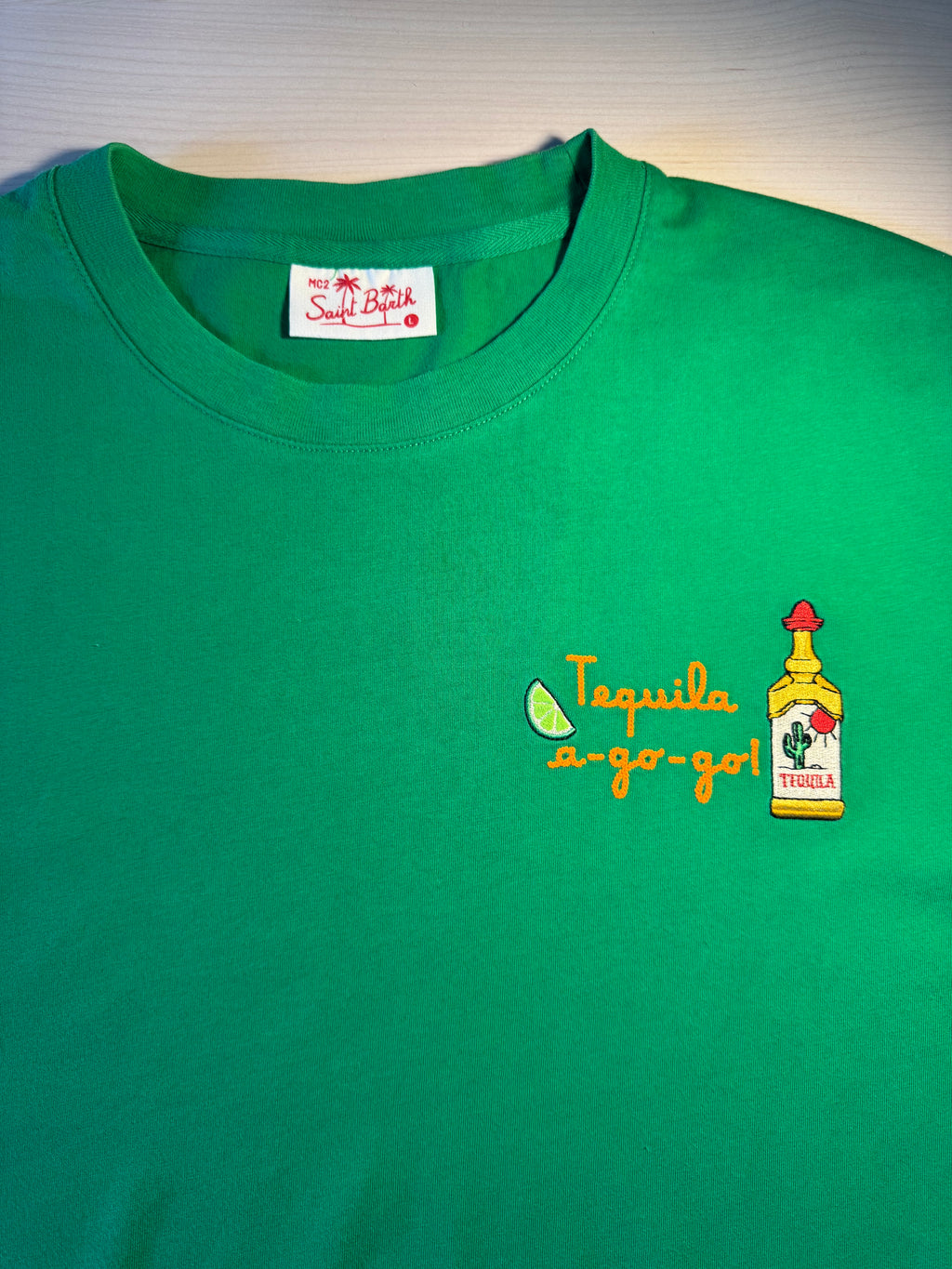 Maglia Saint Barth "Tequila a Go-Go” verde